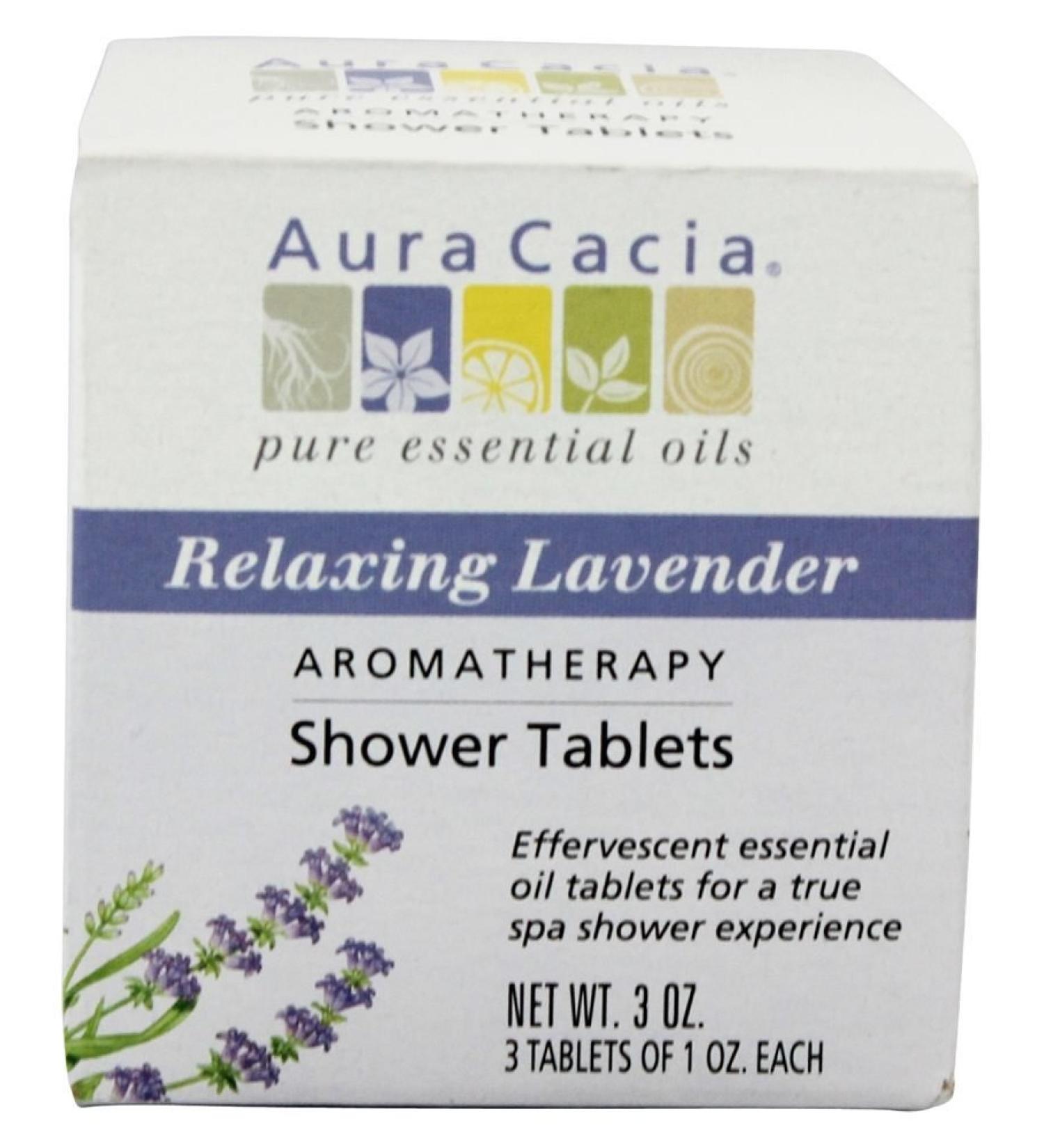 Aura Cacia Lavender Relaxing Shower Tablet - Natural Aromatherapy for Deep Relaxation - Buy Online on GoSupps.com
