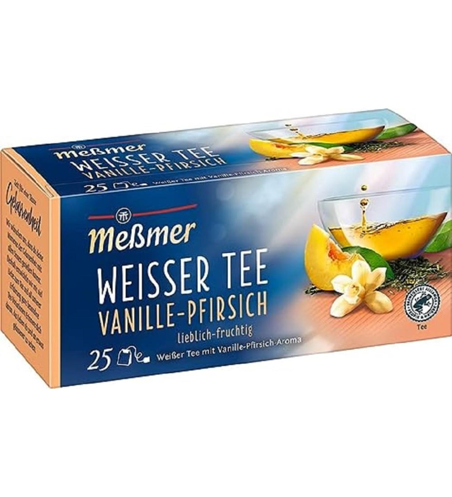 Buy Me mer White Tea Vanilla-Peach | Vegan Gluten-Free Lactose-Free | 25 Tea Bags for International Shipping - Buy Online on GoSupps.com
