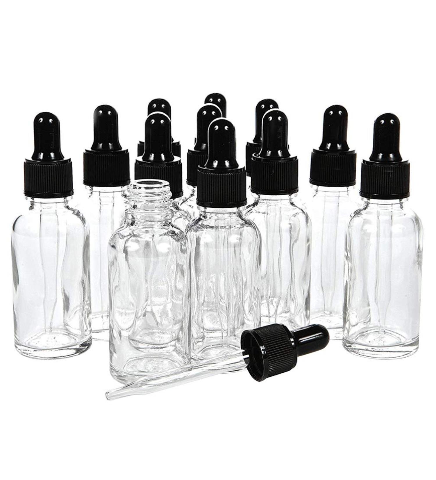 Beaupretty 30ml Transparent Round Glass Eye Drop Bottle - Refillable Drip Bottles (12 Pack) for Liquids - Ideal for Travel & DIY - Buy Online on GoSupps.com