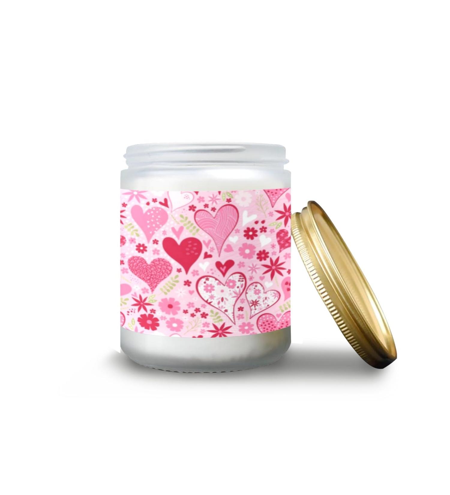 Buy Vanilla Scented Candles - 7 oz Aromatherapy Jar Candles Gift Set for Women | Long Lasting Cute Heart & Flower Design - Buy Online on GoSupps.com