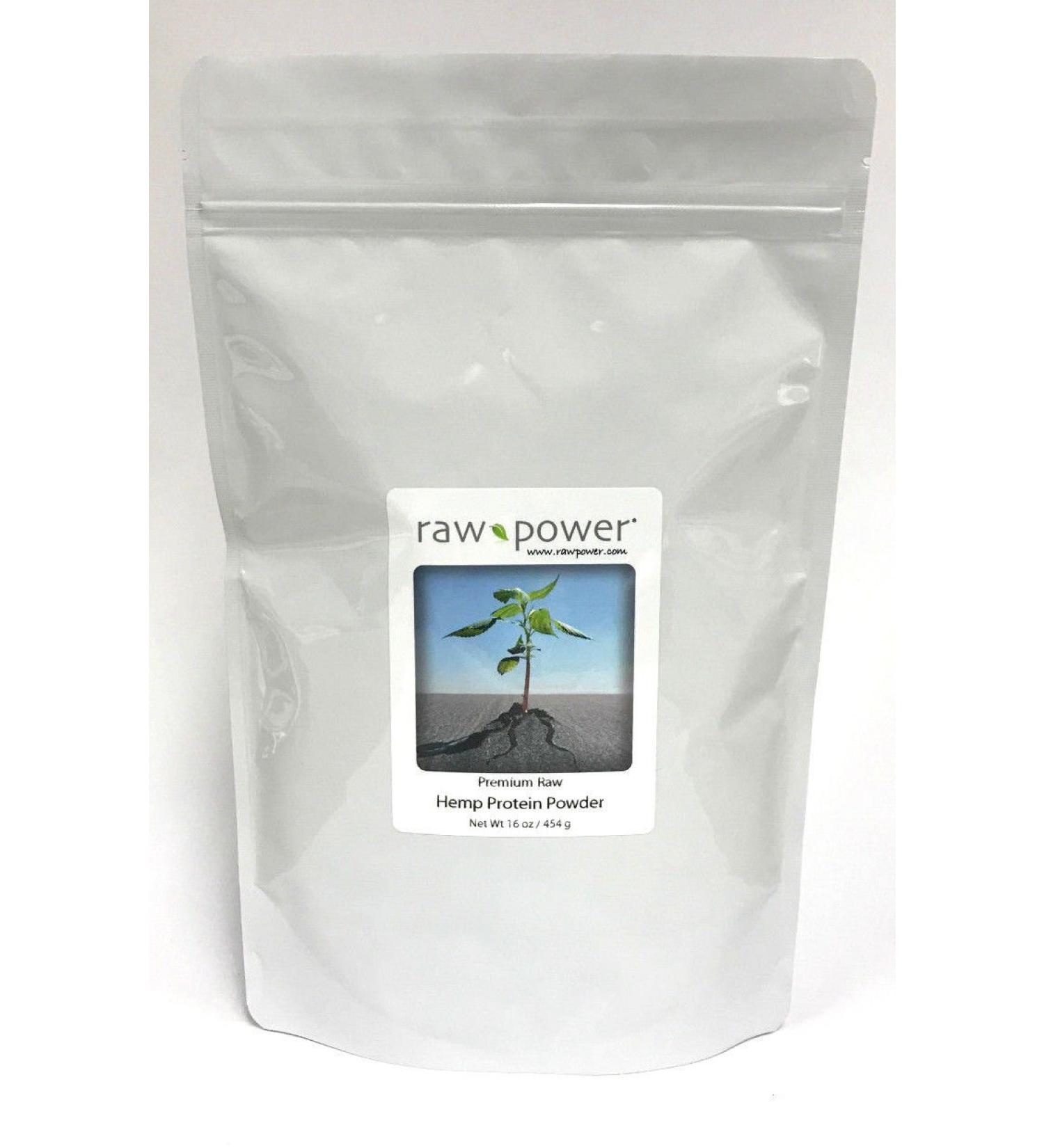 Raw Power Hemp Protein Powder (16 oz 100% raw Premium)