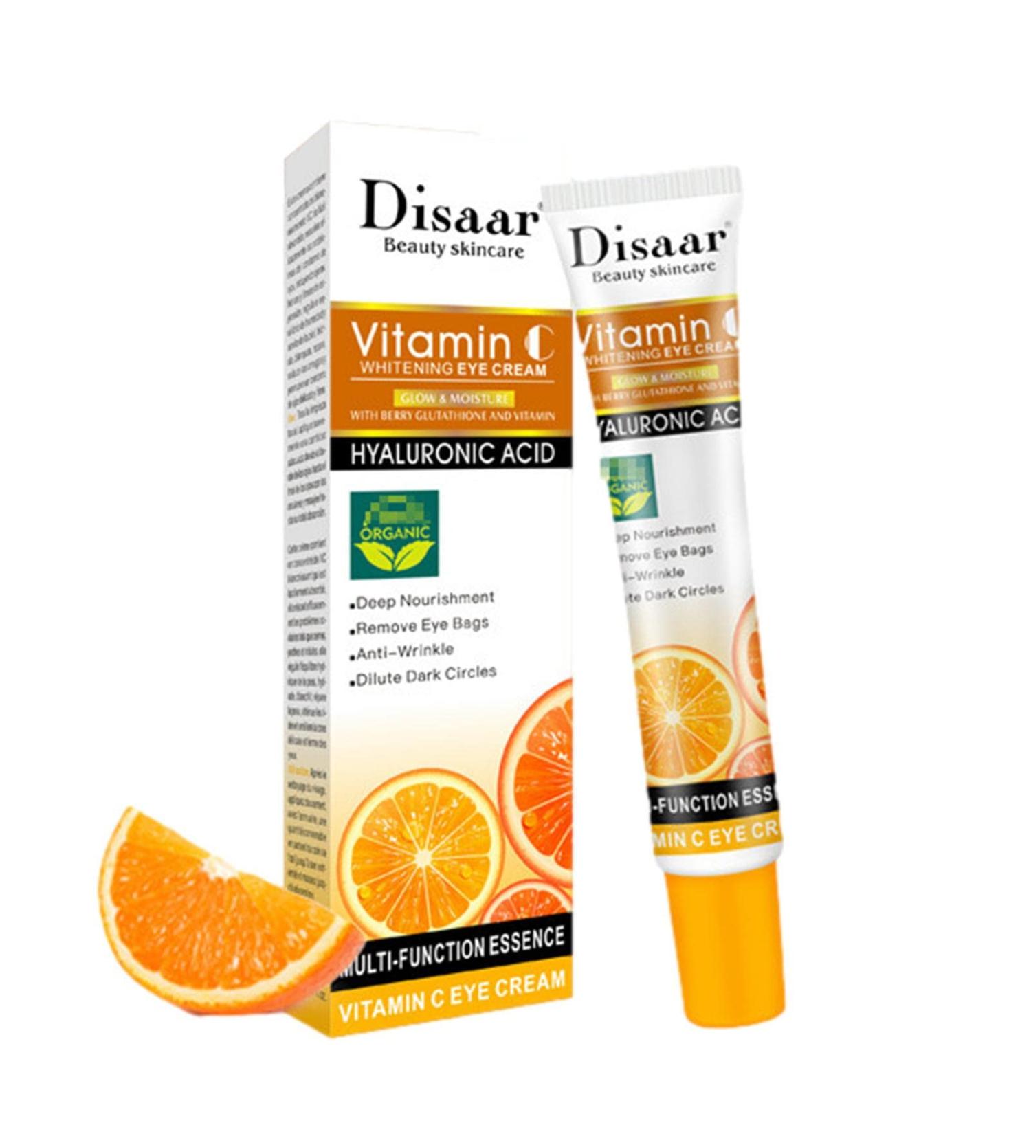 Vitamin C Eye Cream Moisturizing Under Eye Cream 25ML | VC Eye Cream to Reduce Fine Lines Brighten Skin Under Eye Cream for Women Jingan - Buy Online on GoSupps.com