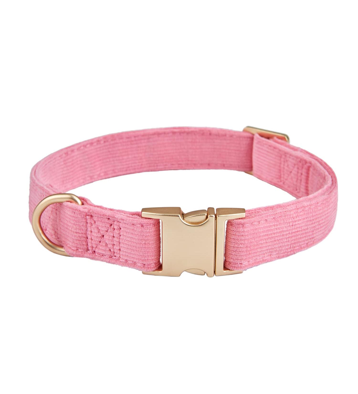 YUDOTE Ultra-Soft Dog Collar for Small Dogs | Natural Cotton Cord Sensitive Skin Pink S (1 Pack) - Ideal for International Shipping - Buy Online on GoSupps.com