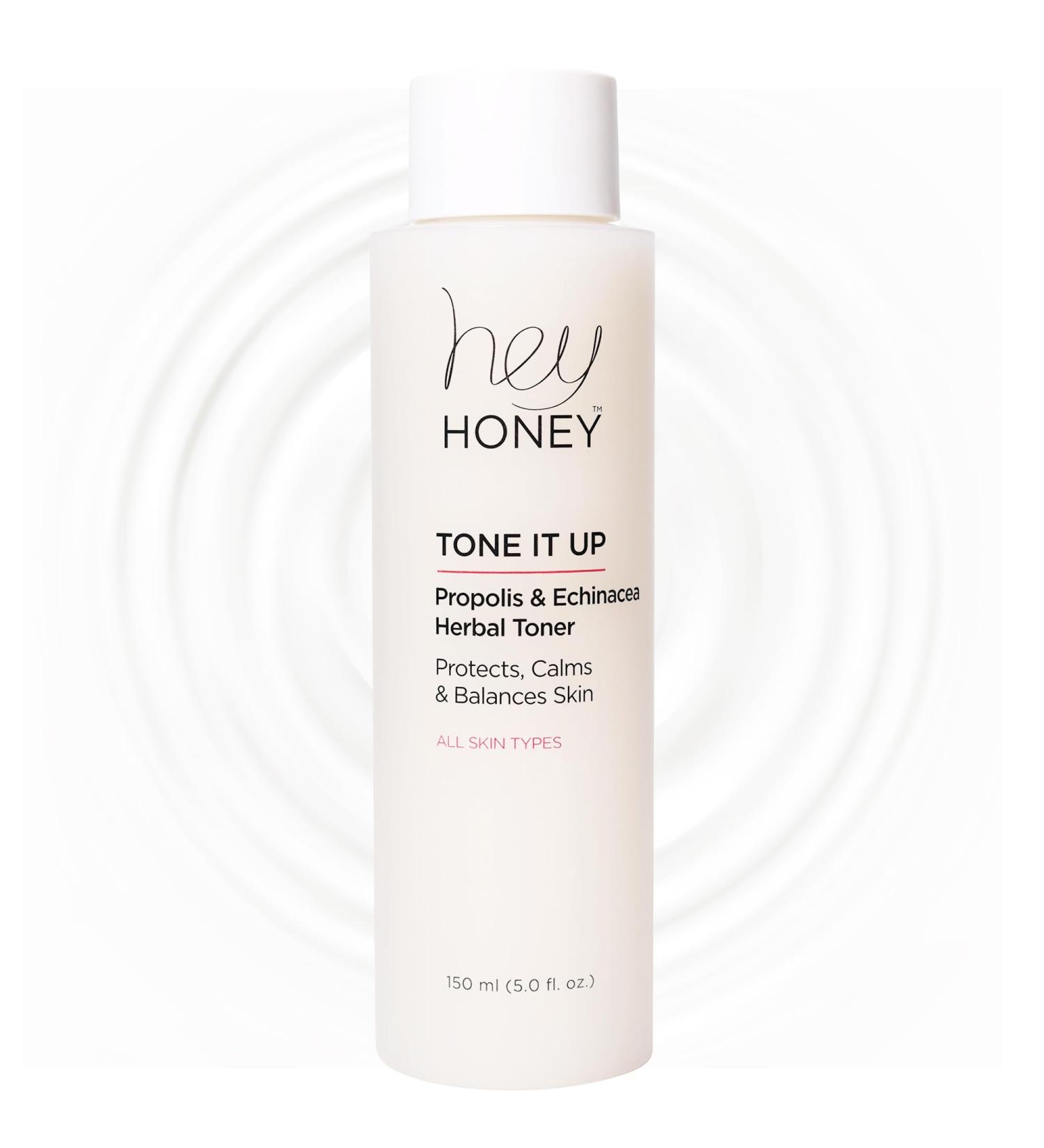 Hey Honey Skincare Tone It Up Propolis & Echinacea Water Herbal Face Toner - Moisturizing Soothing & pH Balancing for Deep Pores | 5.0 oz - International Shipping - Buy Online on GoSupps.com