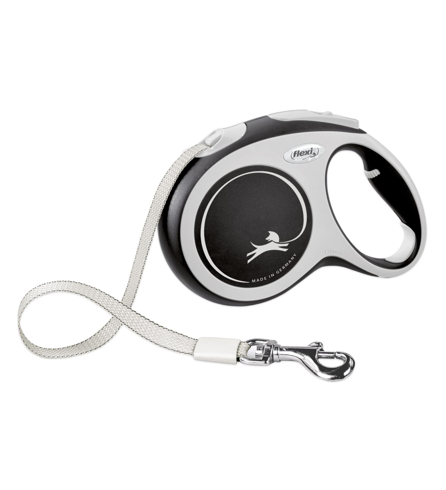 Flexi New Comfort Dog Leash - Ergonomic Durable 16 ft for Dogs up to 60 kg - Black/Gray Size L - Shop Internationally! - Buy Online on GoSupps.com