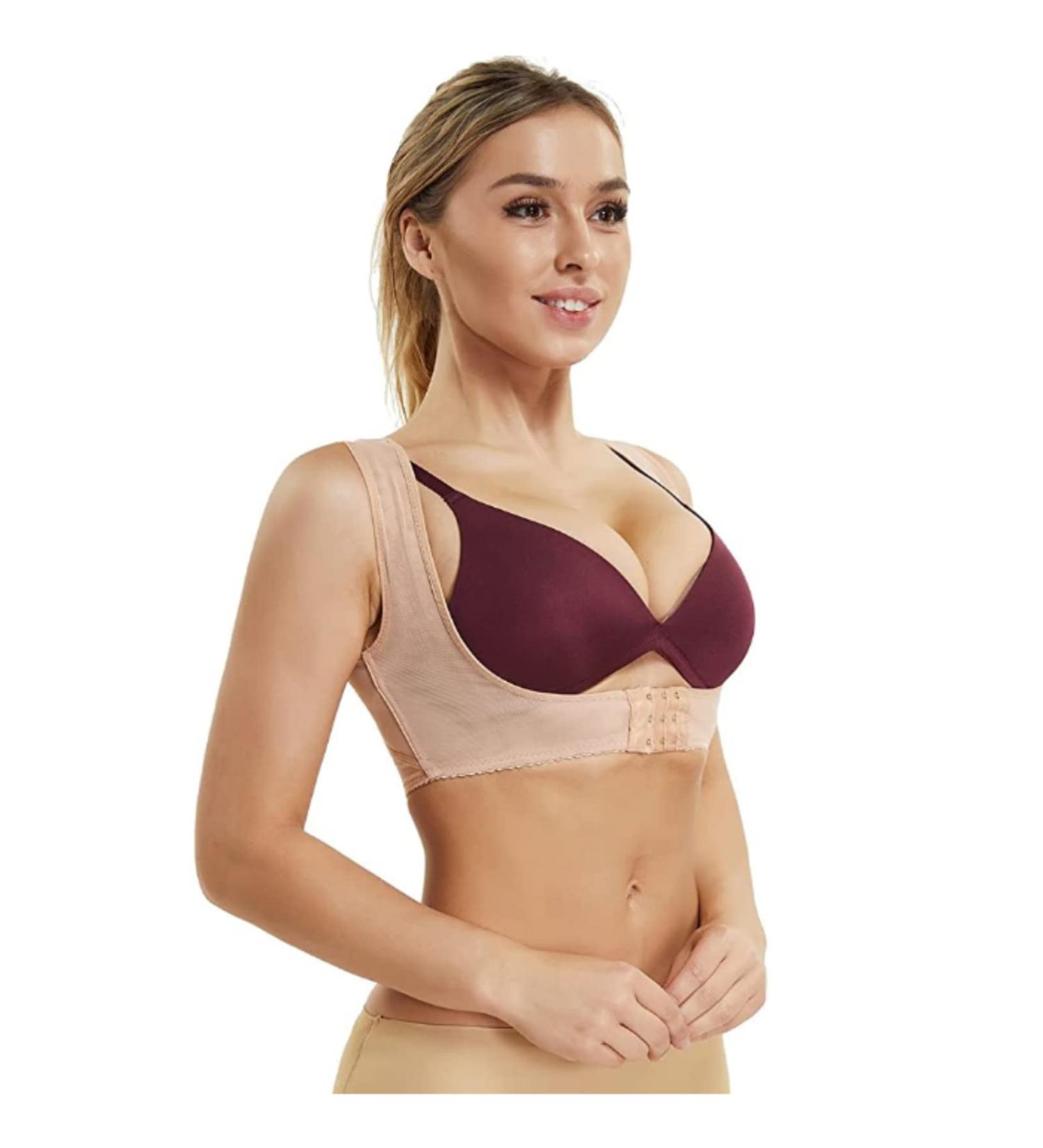 Women's Posture Corrector Chest Support Belt | Adjustable Back Brace for Humpback and Posture Correction | Upper Back, Neck, and Shoulder Support - Buy Online on GoSupps.com