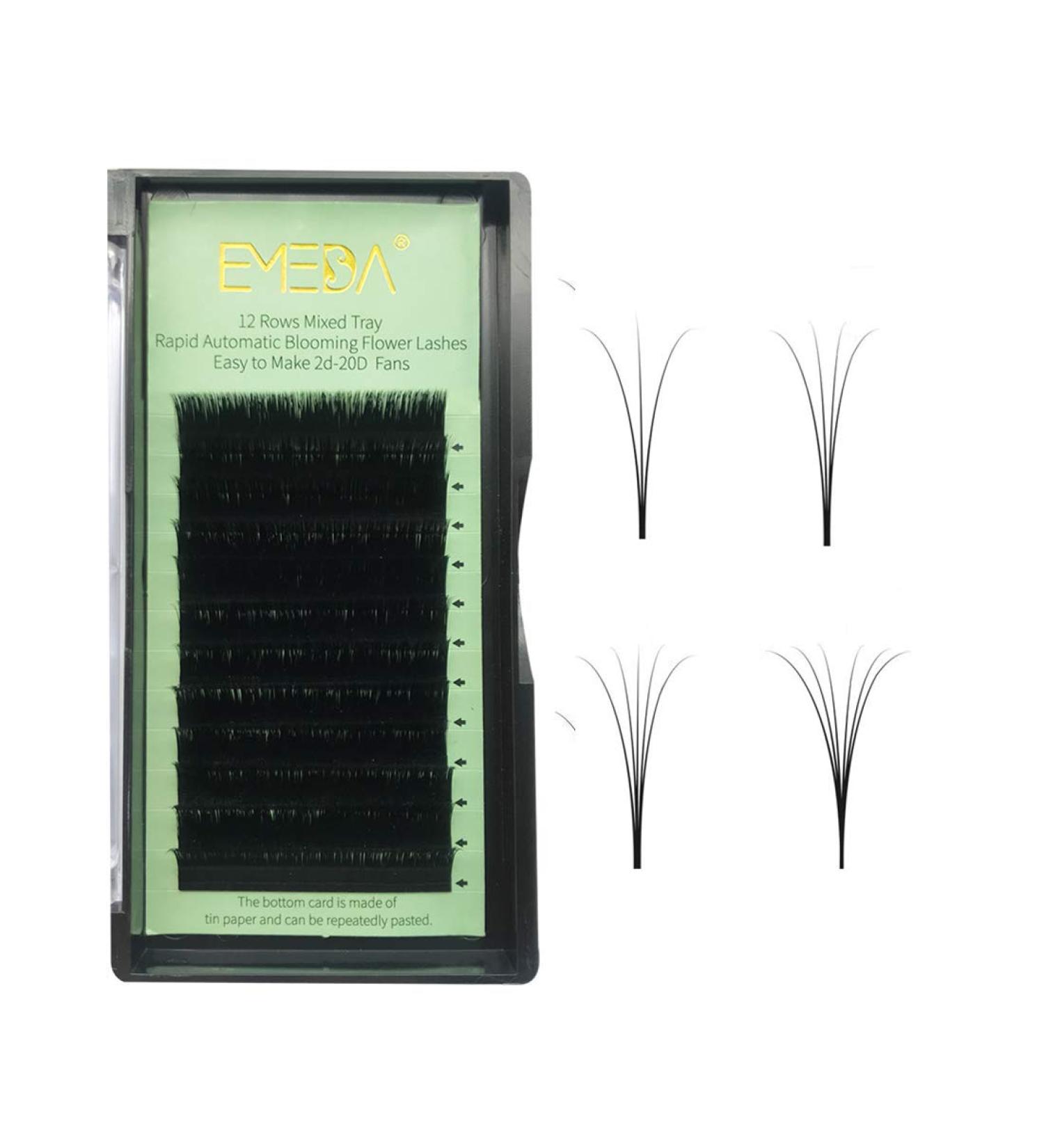 Emeda Mega Volume Easy Fan Lashes 0.07mm D Curl - 11mm 3D 6D to 10D Eyelash Extensions | International Shipping Available - Buy Online on GoSupps.com