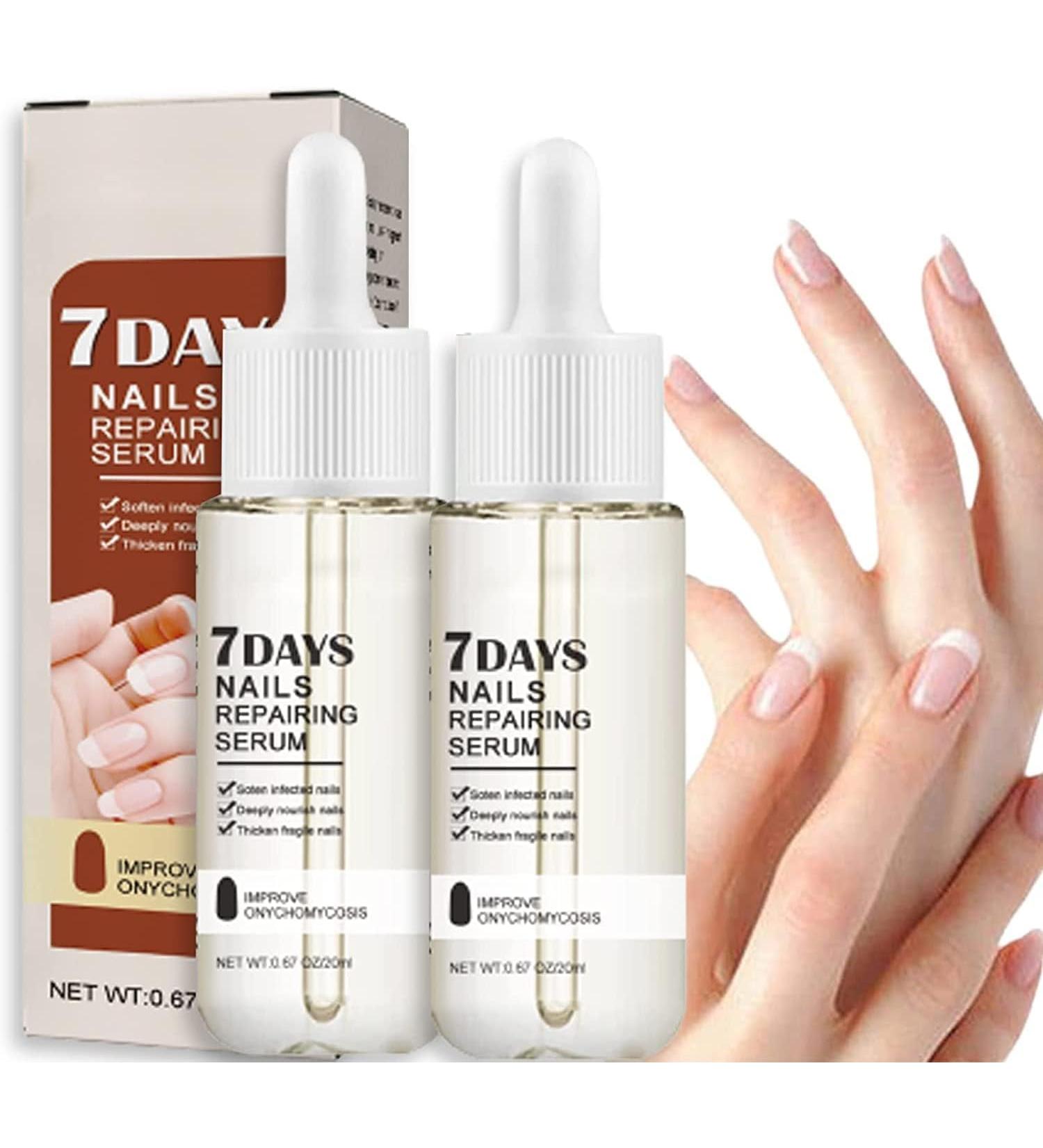 GFOUK 7 days Nail Growth and Strengthening Serum for Thin Nails Nail Growth and Strength Serum Nail Cuticle Oil Strengthener Stronger Nails in 1 Week Nail Strengthening Treatment (2 pcs) - Buy Online on GoSupps.com