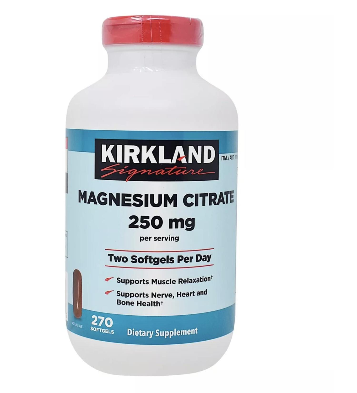 Kirkland Signature Magnesium Citrate 250 mg - Powerful One-Click Health Boost - Buy Online on GoSupps.com