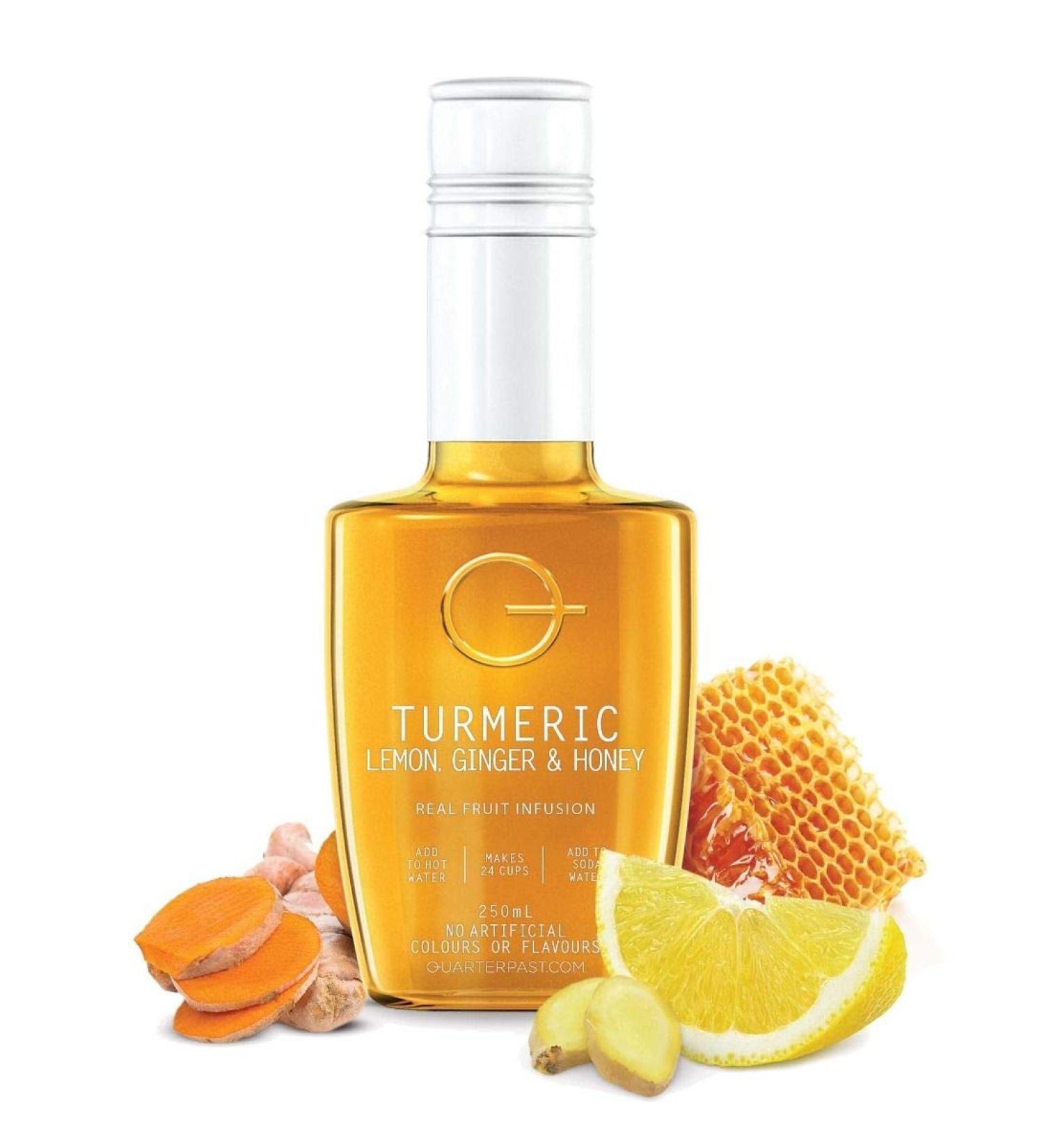 QUARTERPAST Turmeric Lemon Ginger and Honey Fruit Tea Infusion - 250ml 250 ml (Pack of 1)