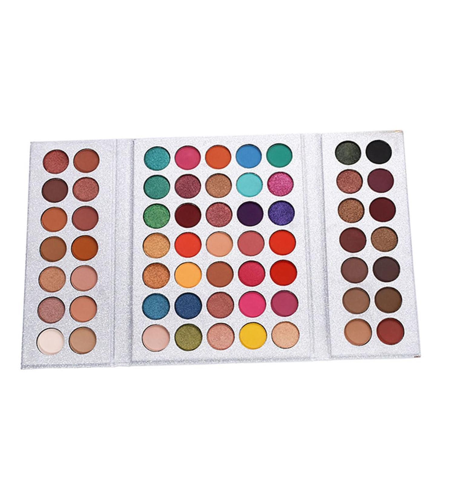 63 Colors Shimmer Eyeshadow Palette - Professional Matte & Glitter Waterproof Makeup - Highly Pigmented Rainbow Shades - Buy Online on GoSupps.com