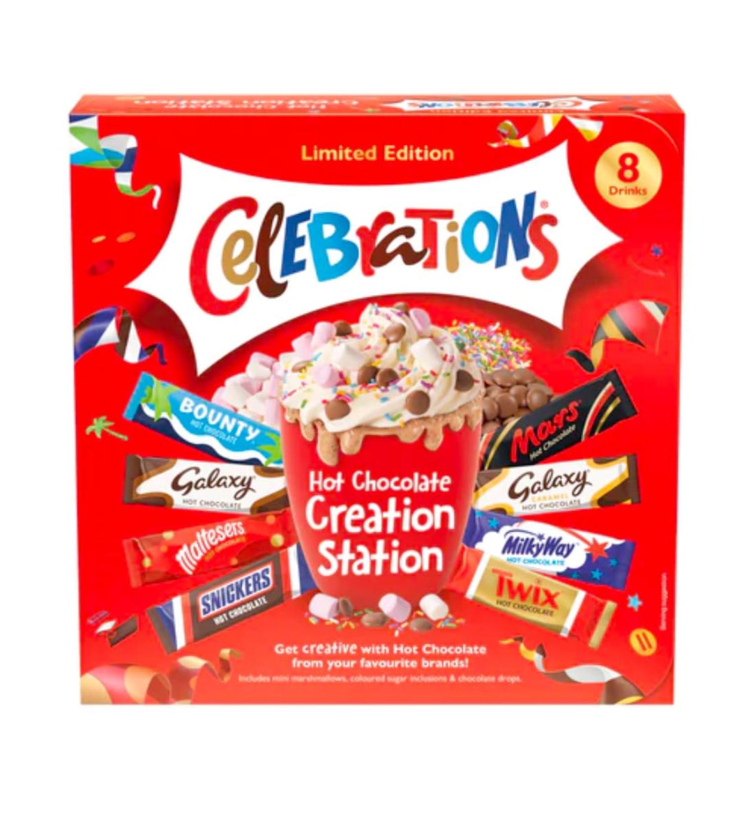 Hot Chocolate Gift Set - Galaxy & Maltesers Hot Chocolate Gift Set - Celebrations Christmas Hot Chocolate Sachets Gift for Couples Kids Men Women - Buy Online on GoSupps.com