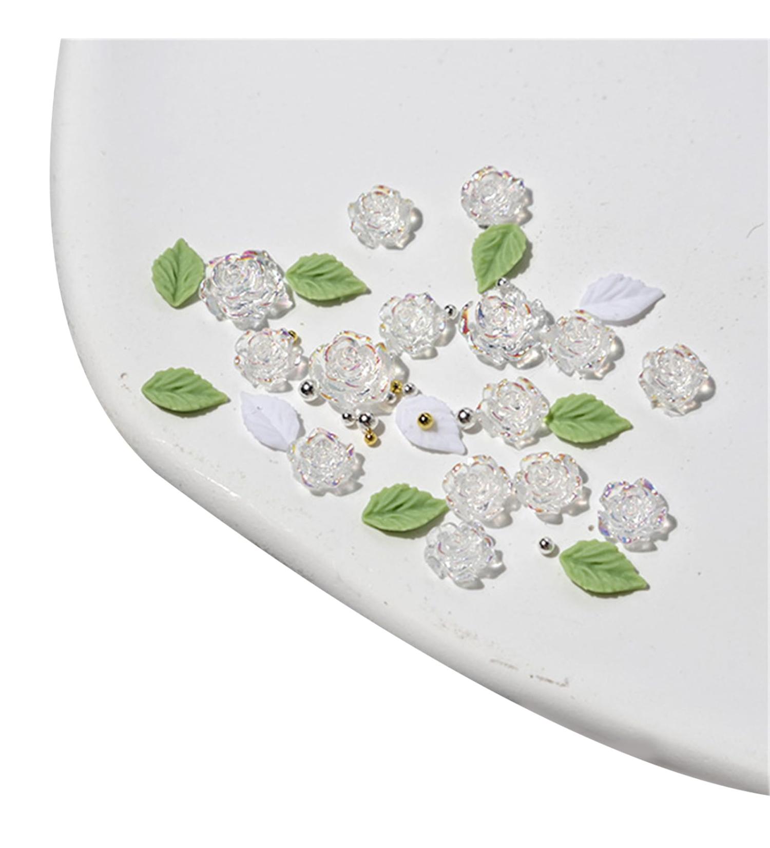 3D Flower Nail Steel Beads Leaf Nails Art Nails Art Decorations Nails Art Supplies for Acrylic Nails 3D Flower Nail Leaf Nails Art Steel Beads Nails Art Decorations - Buy Online on GoSupps.com