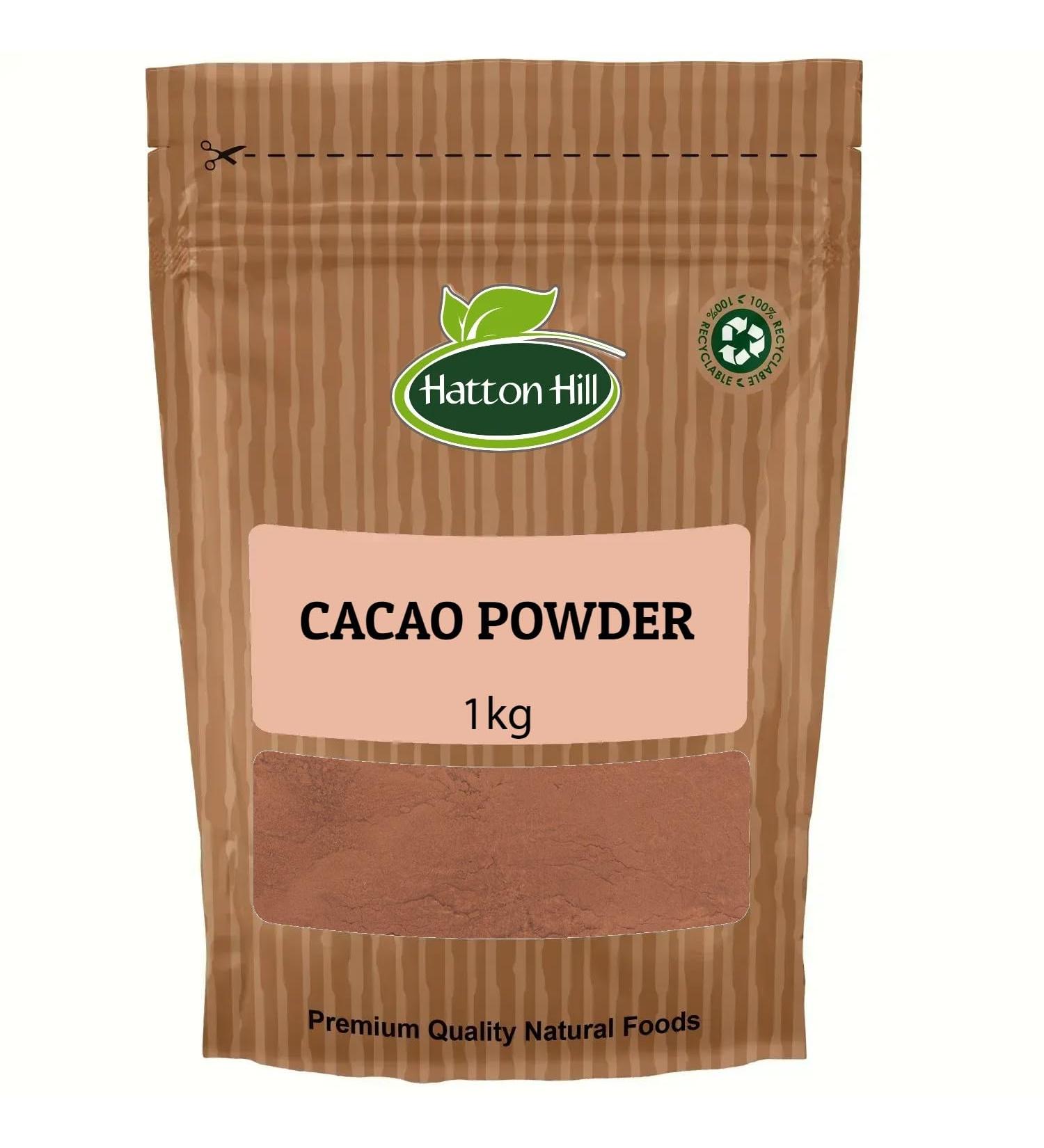 Cacao Powder 1kg by Hatton Hill Rich Chocolate Goodness for Baking Smoothies and Blissful Hot Cocoa