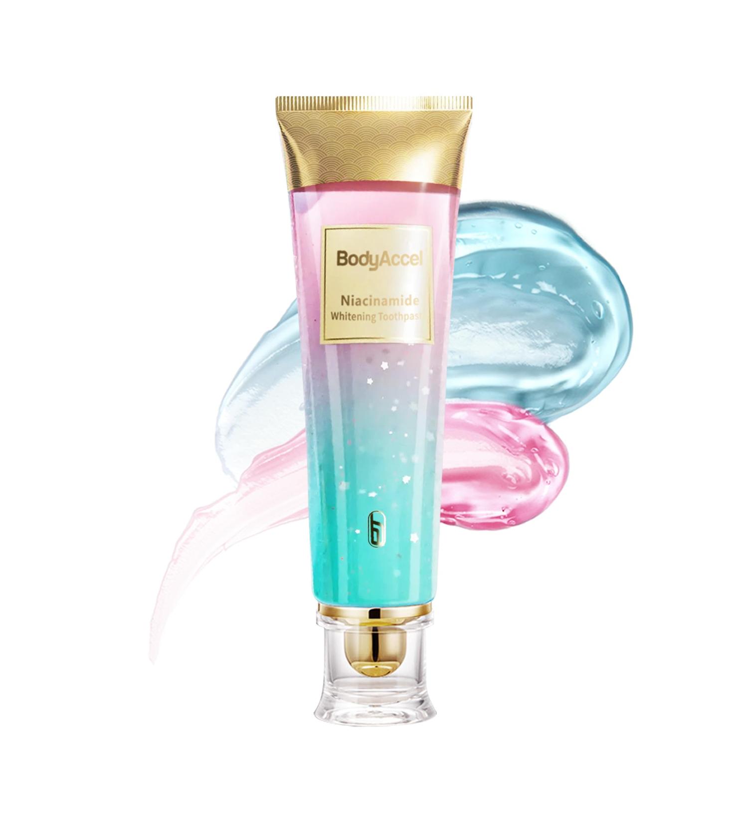 Niacinamide Whitening Toothpaste - Natural Stain Removal & Fresh Breath | BodyAccel - Buy Online on GoSupps.com