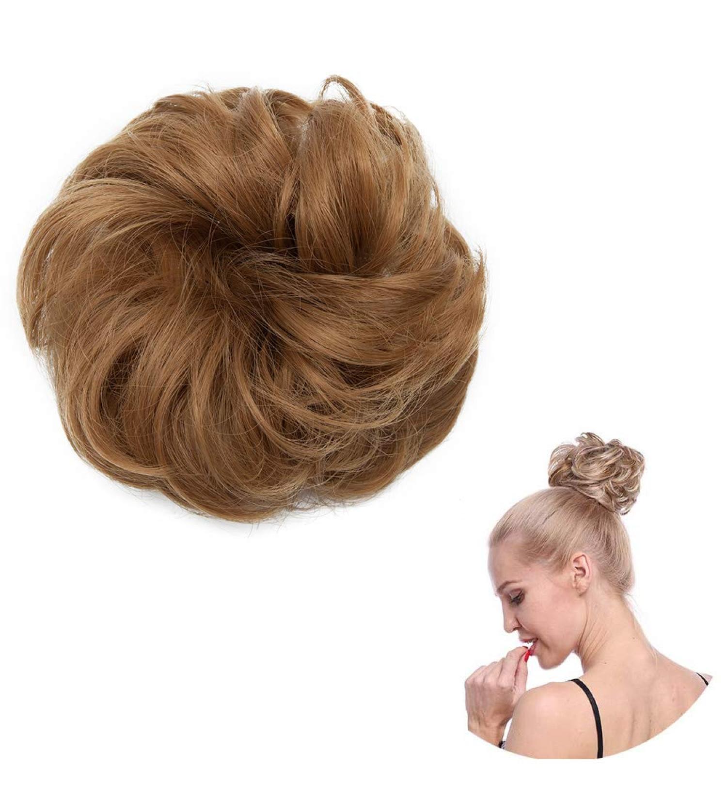 SEGO Curly Bun Hairpiece - Hair Tie Knot Extensions 30g Coffee Brown 27# | Messy Updo Accessories - Buy Online on GoSupps.com