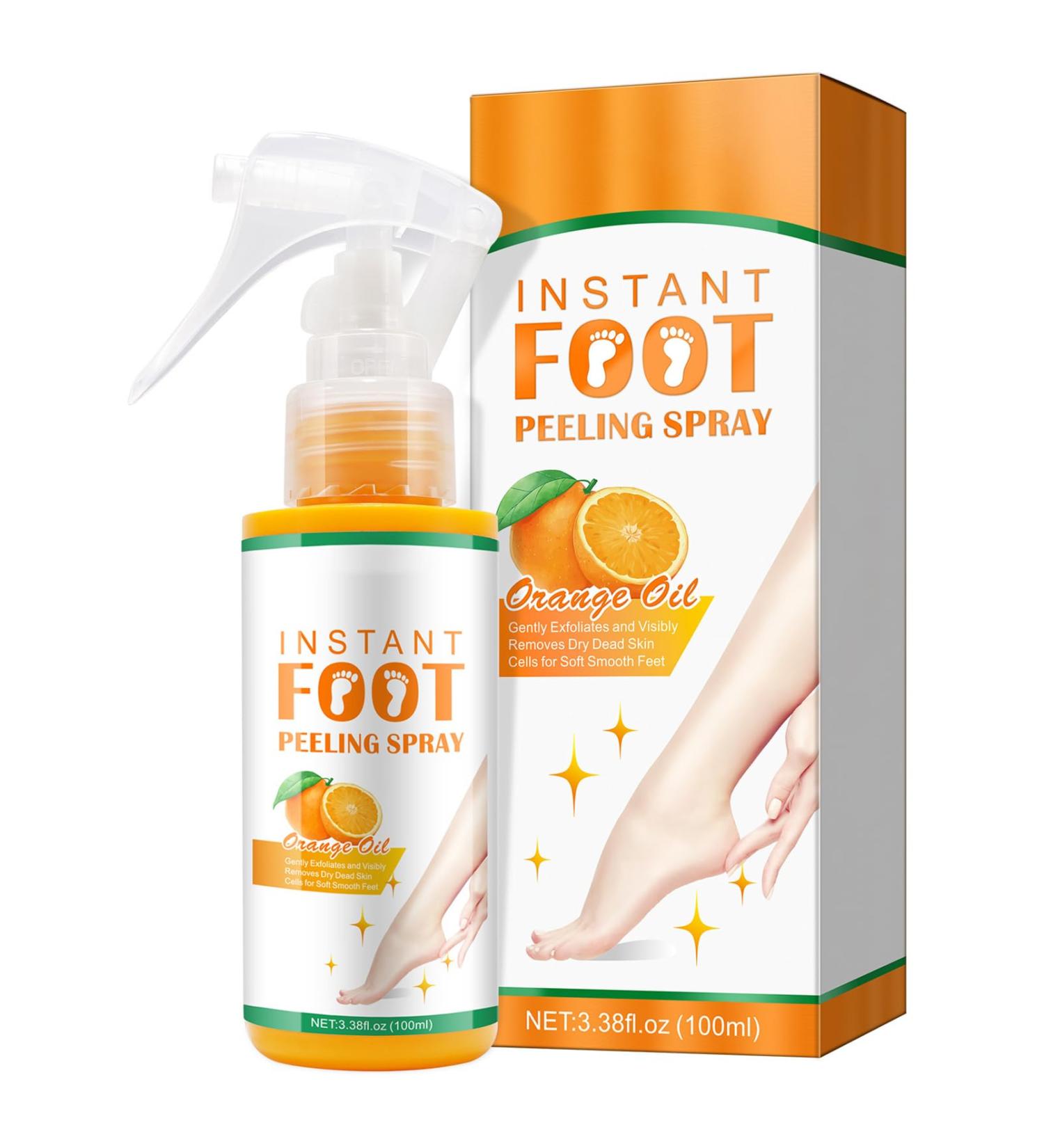 Foot Callus Removal Spray Foot Peel Spray Instant Foot Peeling Spray Orange Oil Foot Callus Remover Spray for Cracked Rough Heels Calluses & Dry Toe Skin Elbow Leg Shoulder Back Knee Use - Buy Online on GoSupps.com