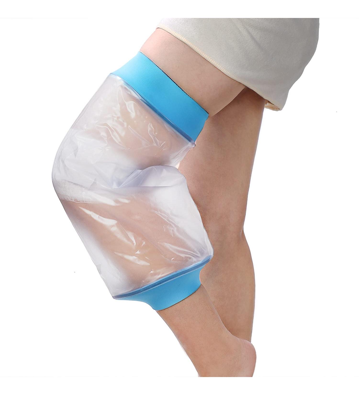 Waterproof Knee Cast Cover for Shower - Protection for Knee Surgery, Wounds, Burns - Reusable, Fits Thigh Circumference 11.8-20.8 - Buy Online on GoSupps.com