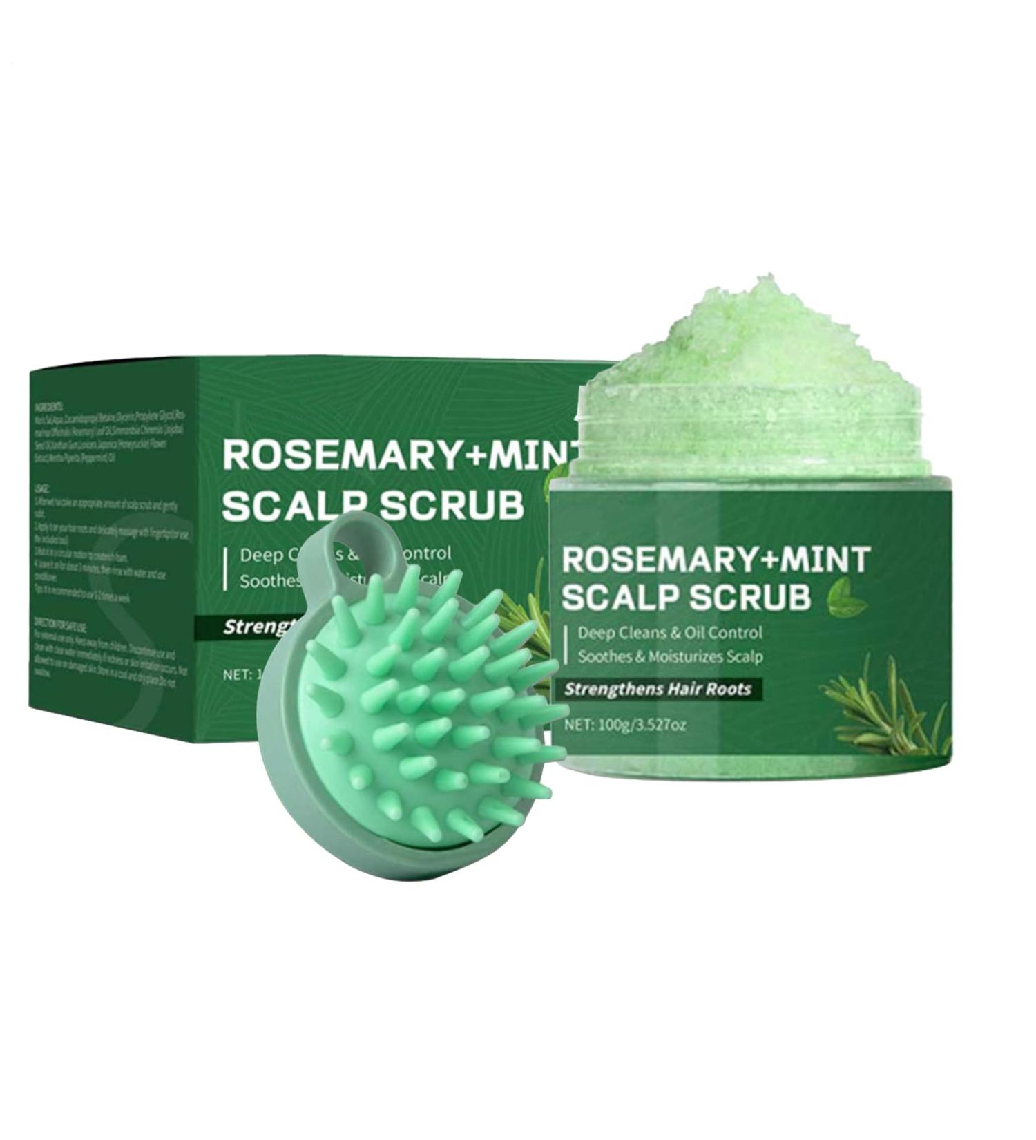gifyym Rosemary Clarifying Hair Scrub for Buildup Removal Hair with silicone massager for women Promote for prone greasy and dry itchy 100g - Buy Online on GoSupps.com
