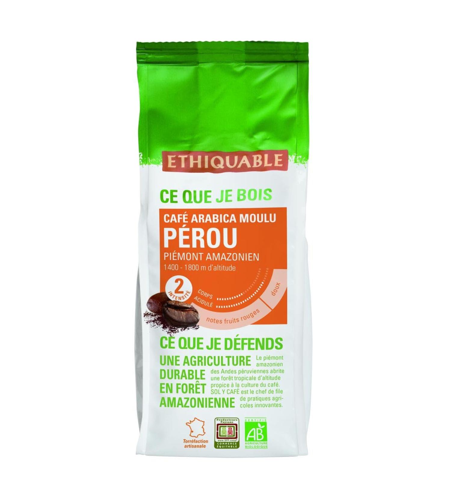  G n rique ETHIQUABLE - Ethiquable Organic Ground Coffee Pure Peru 250G - 250G - Pack of 3 - Sold in Packs - Buy Online on GoSupps.com