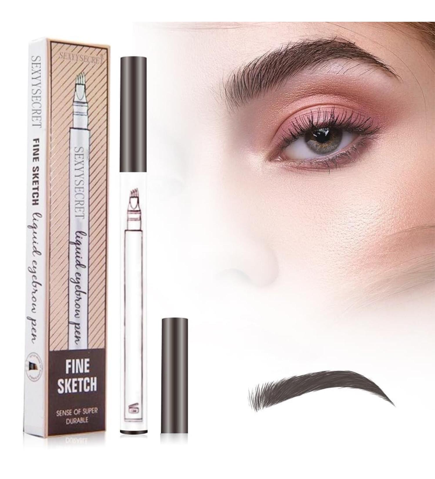 Microblading Eyebrow Pen 3D Waterproof and Sweat-proof Eyebrow Pencil Contouring Pen Long-Lasting Magic Eyebrow Pencil Natural Makeup Eyebrow Brush 4 Tip Eyebrow Penci(A-Chestnut) - Buy Online on GoSupps.com