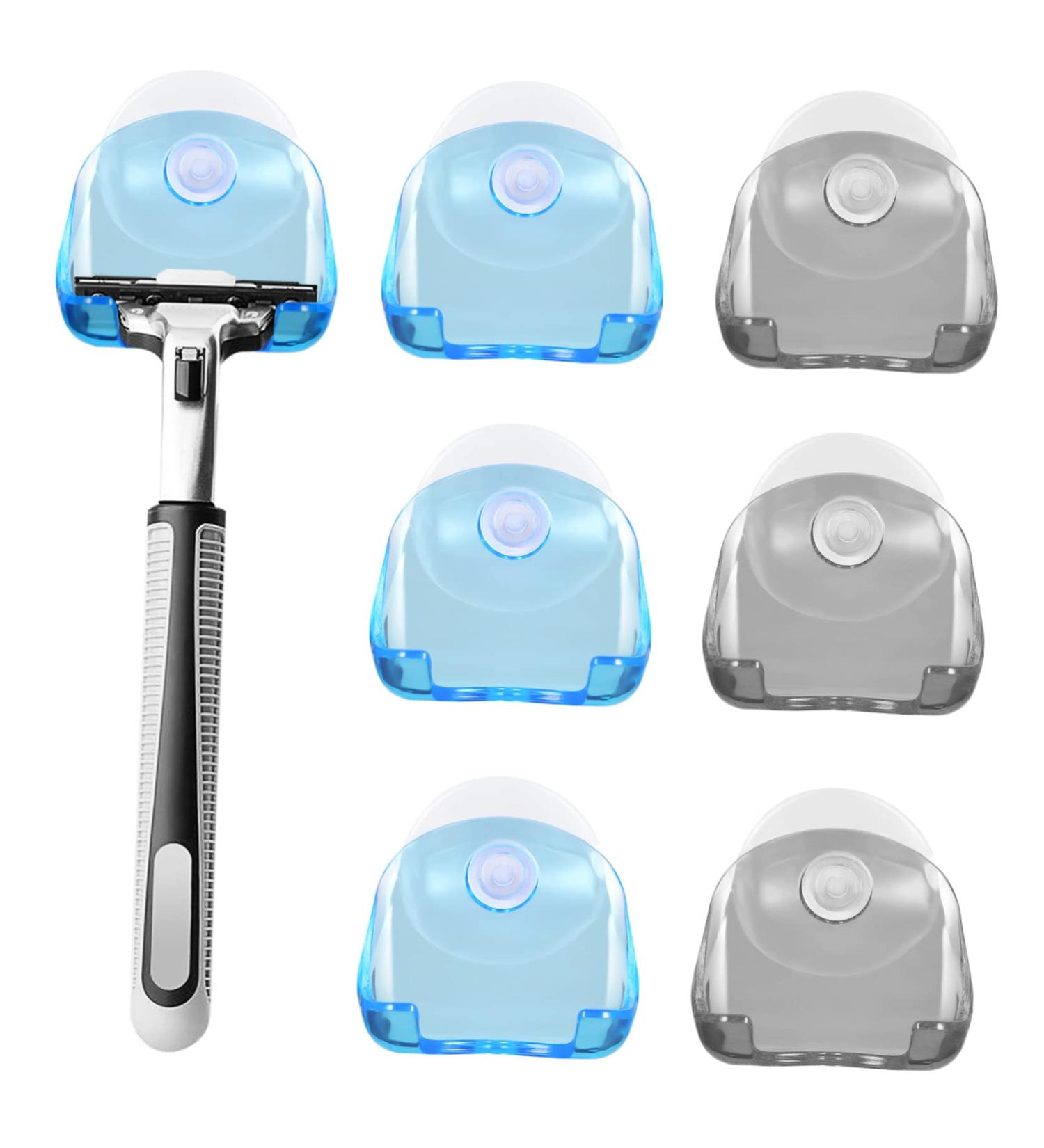 Cabilock Shower Holder 6-Piece Set | Adhesive Bathroom Hanger for Towels Razors & Loofahs | Gray Organizer for Kitchen & Shower Storage - Buy Online on GoSupps.com