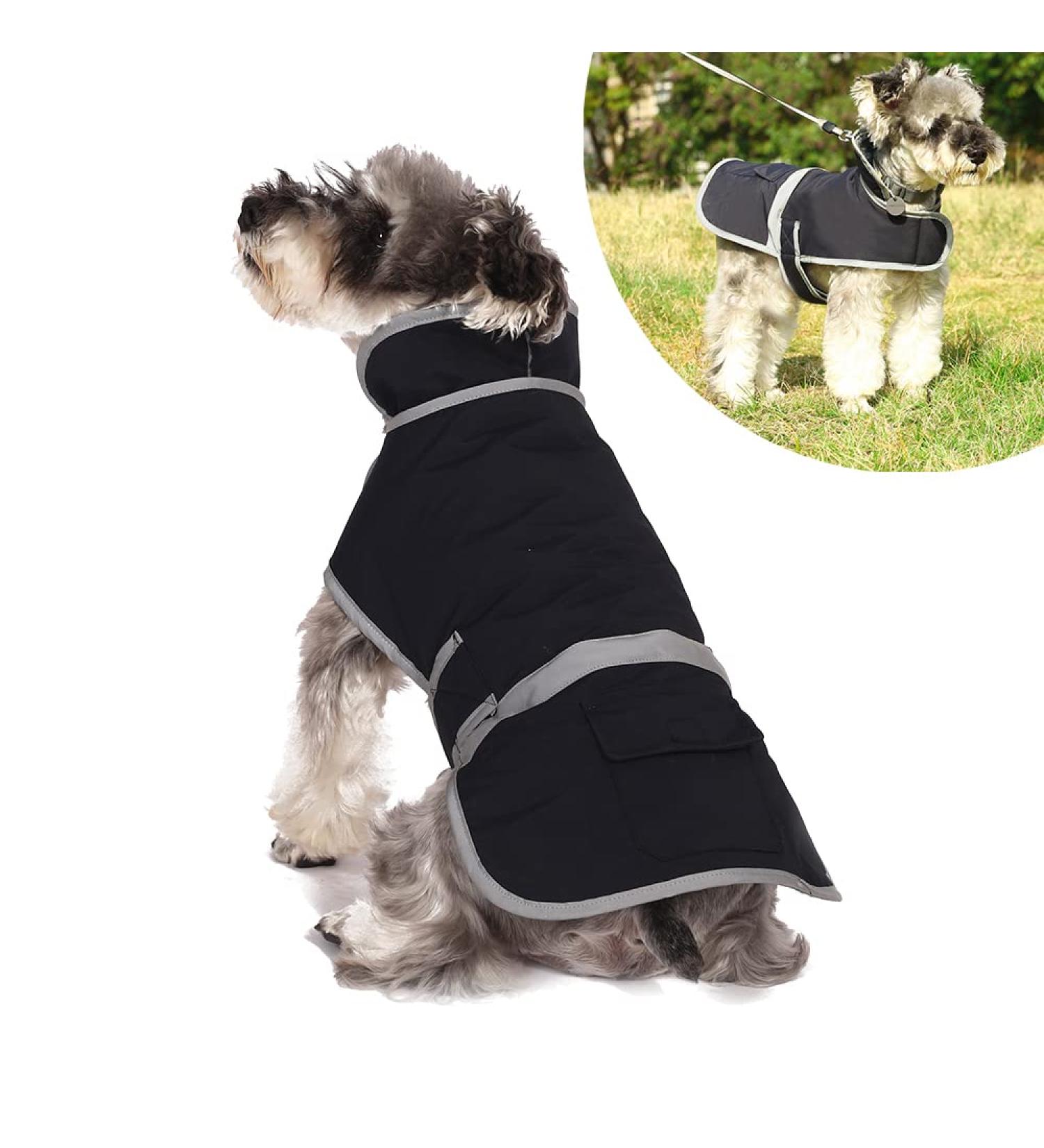 Dog Warm Coats Dog Jackets Waterproof with Fleece Lining Dog Coats Waterproof Dog Rain Coat Dog Clothes Dog Raincoats Thickened Dog Fleece Jumper Rain Coats for Large Dogs - Blue XL XL Blue - Buy Online on GoSupps.com