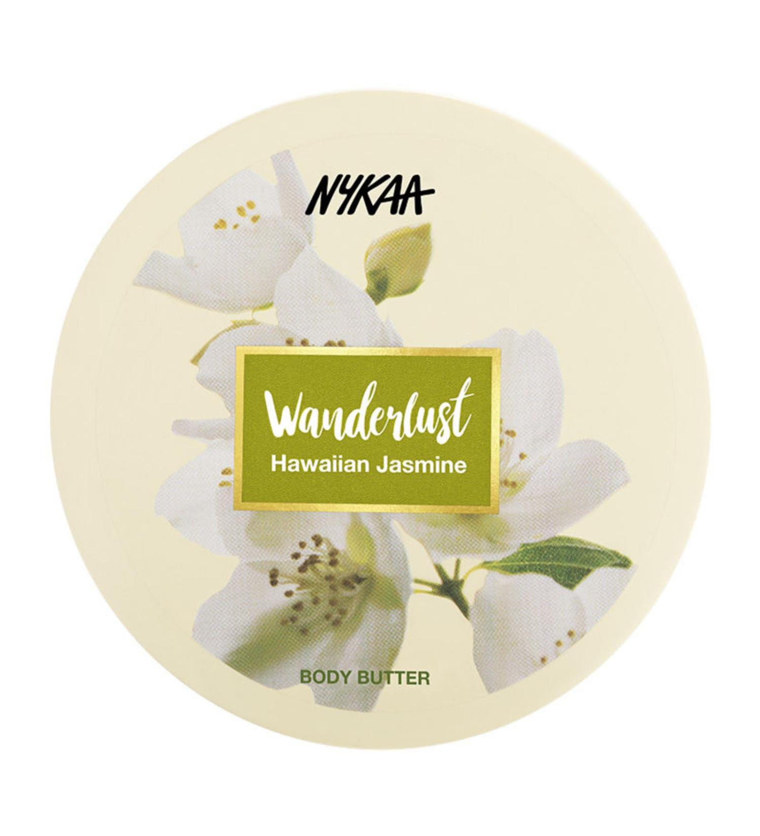 Nykaa Naturals Wanderlust Body Butter - Hawaiian Jasmine - Vegan Cruelty-Free - Enriched with Shea Cocoa Butter & Almond Oil - 6.7 oz - International Shipping Available - Buy Online on GoSupps.com