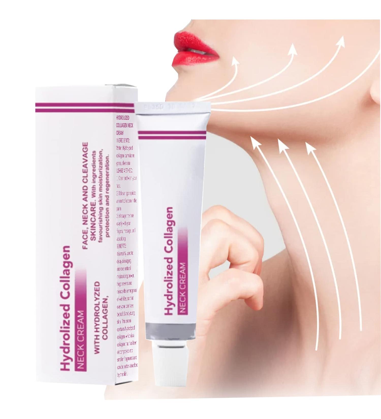 Hydrolyzed Collagen Neck Firming Cream - Anti-Aging Moisturizing Punish Cream for Youthful Necklines - Buy Online on GoSupps.com