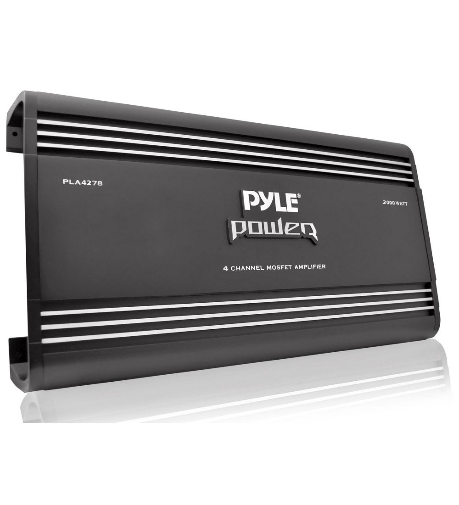 Pyle PLA4278 4-Channel 2000 Watt Bridgeable MOSFET Amplifier - Black | 2000W Car Audio Amp - Buy Online on GoSupps.com