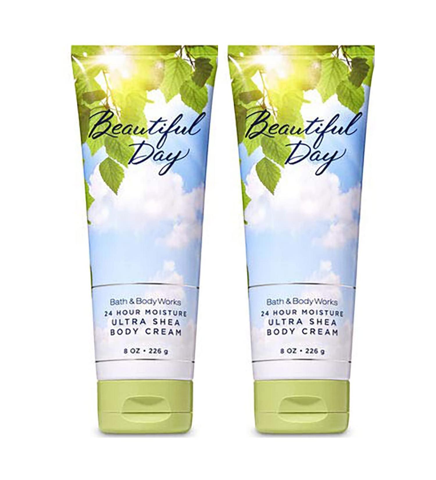 Bath and Body Works Beautiful Day Body Cream Ultimate Hydration Gift Set For Women 2 Pack 8 Oz. (Beautiful Day)