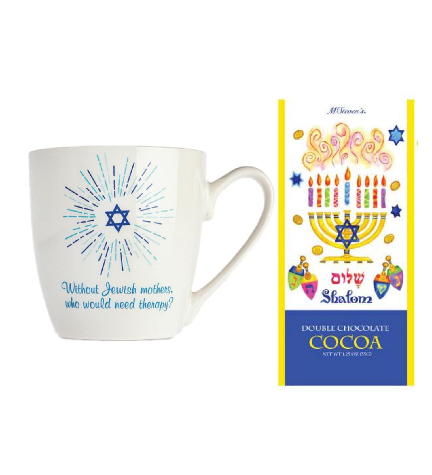 Hanukkah Gift for Mom - Jewish Mother Mug & Hot Chocolate (Without Jewish Mothers Who Would Need Therapy) - Buy Online on GoSupps.com