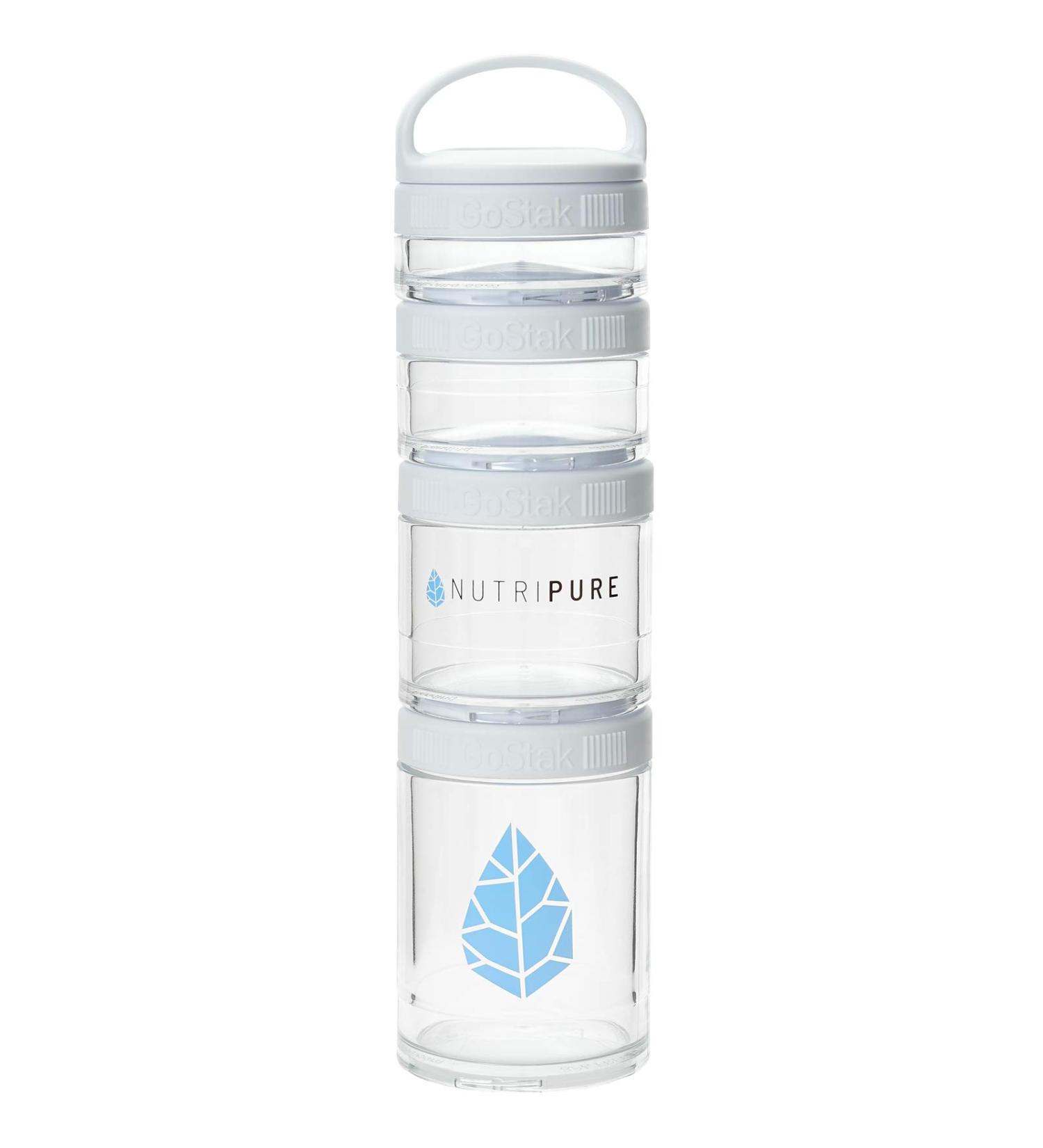 Nutripure | Pilulier Voyage Go Stak Starter 4Pak BlenderBottle | Poudres G lules Collations Pr /Post Entra nement | 4 Compartiments Empilables : 40 60 100 150 ml | Fabriqu en France - Buy Online on GoSupps.com