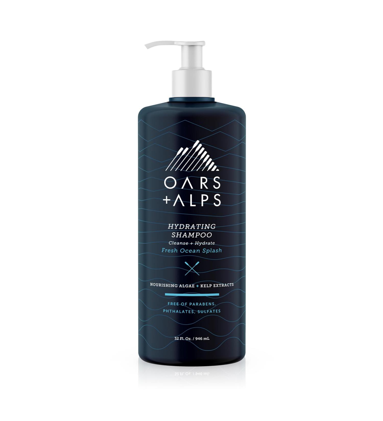 Oars + Alps Men's Sulfate-Free Shampoo | Kelp & Algae Infused | Fresh Ocean Splash | 32 Fl Oz - Shop Internationally - Buy Online on GoSupps.com