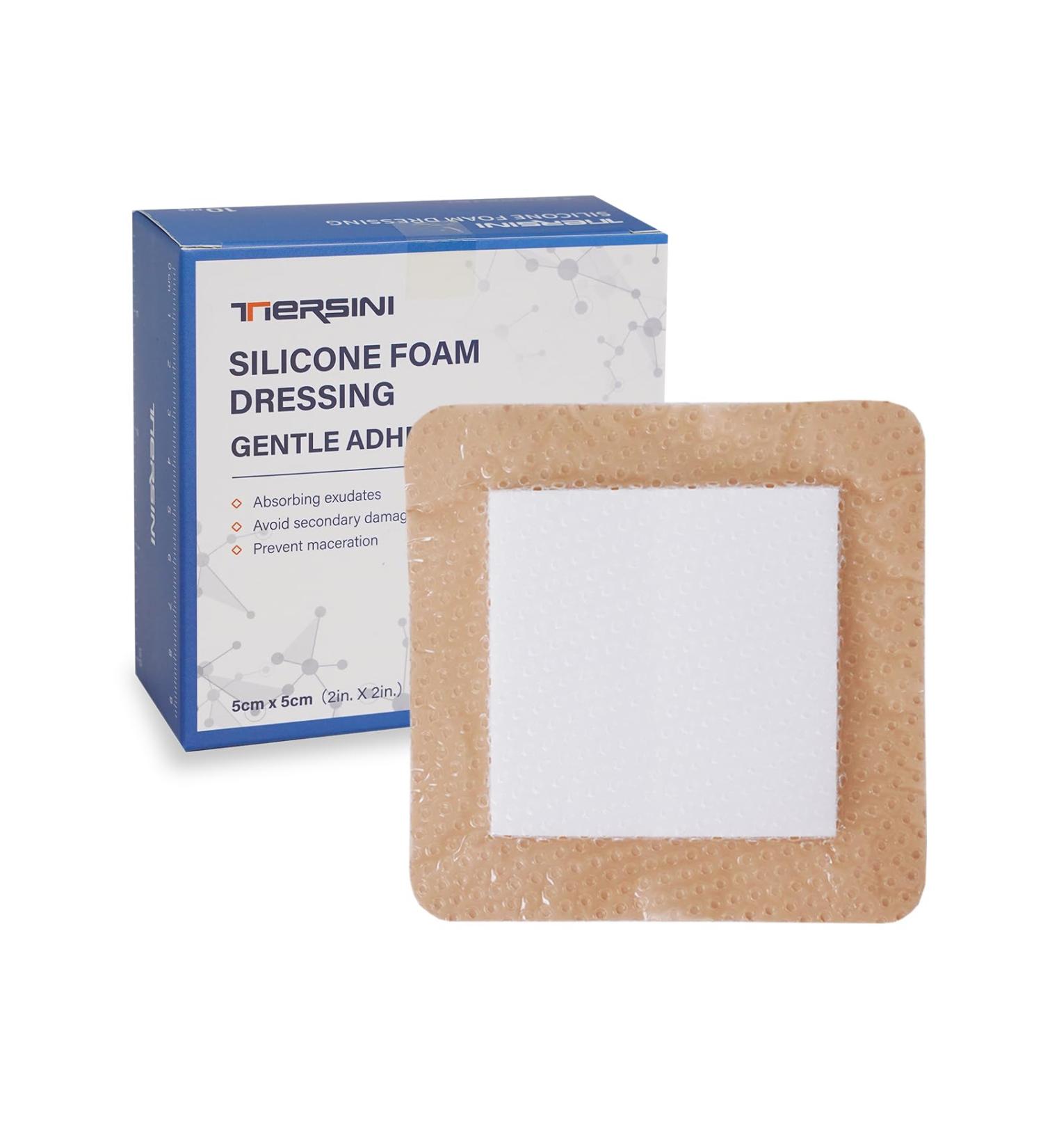 Buy Waterproof Silicone Foam Dressing 2x2 - Soft Wound Care Bandage for Bed Sores & Ulcers (10 PCS) - International Shipping Available - Buy Online on GoSupps.com