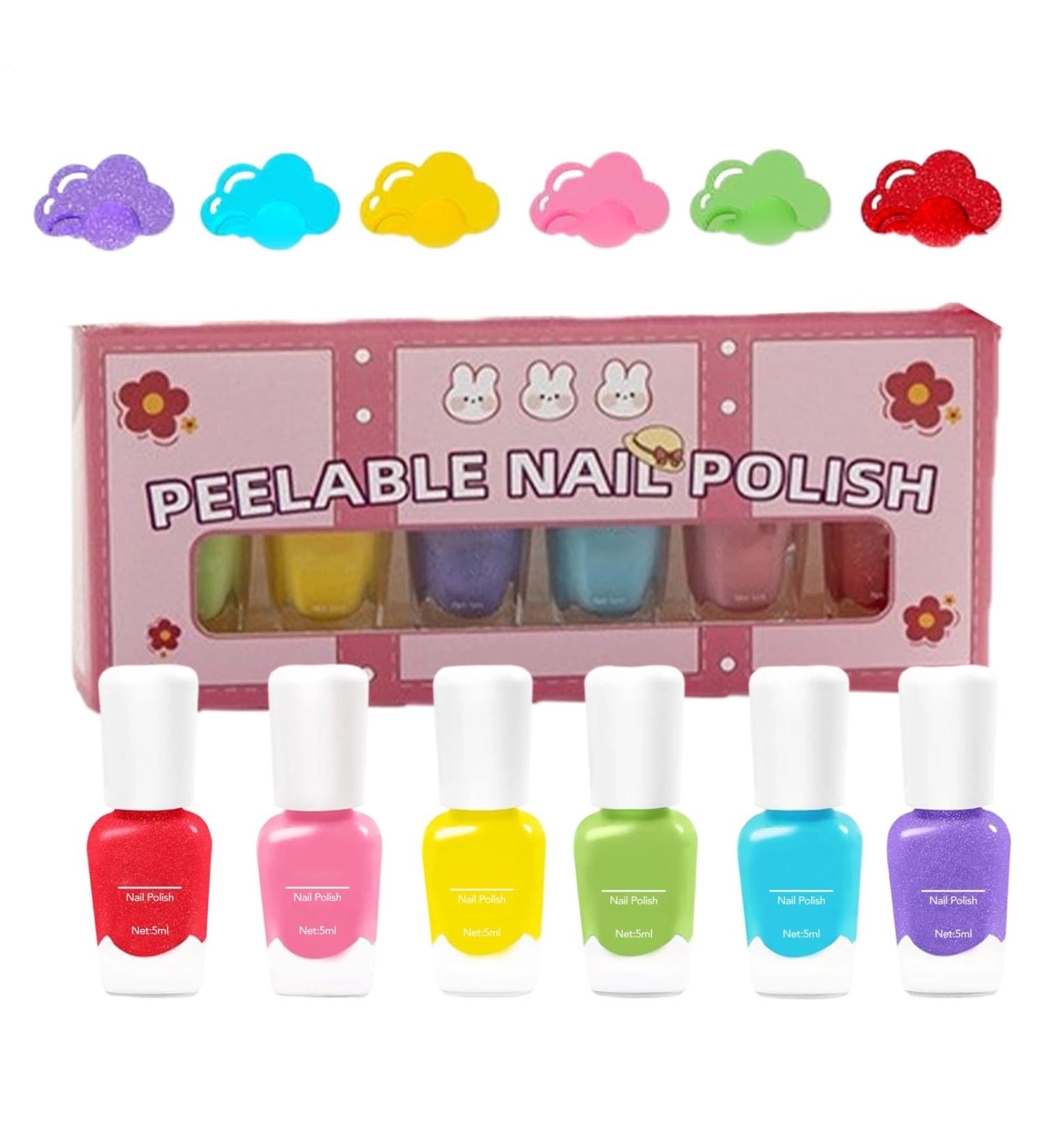 Set of 6 water-based nail polishes: Safe gel set for cuticles - Non-toxic - Nail polish collection | Creative beauty kit for children - Buy Online on GoSupps.com
