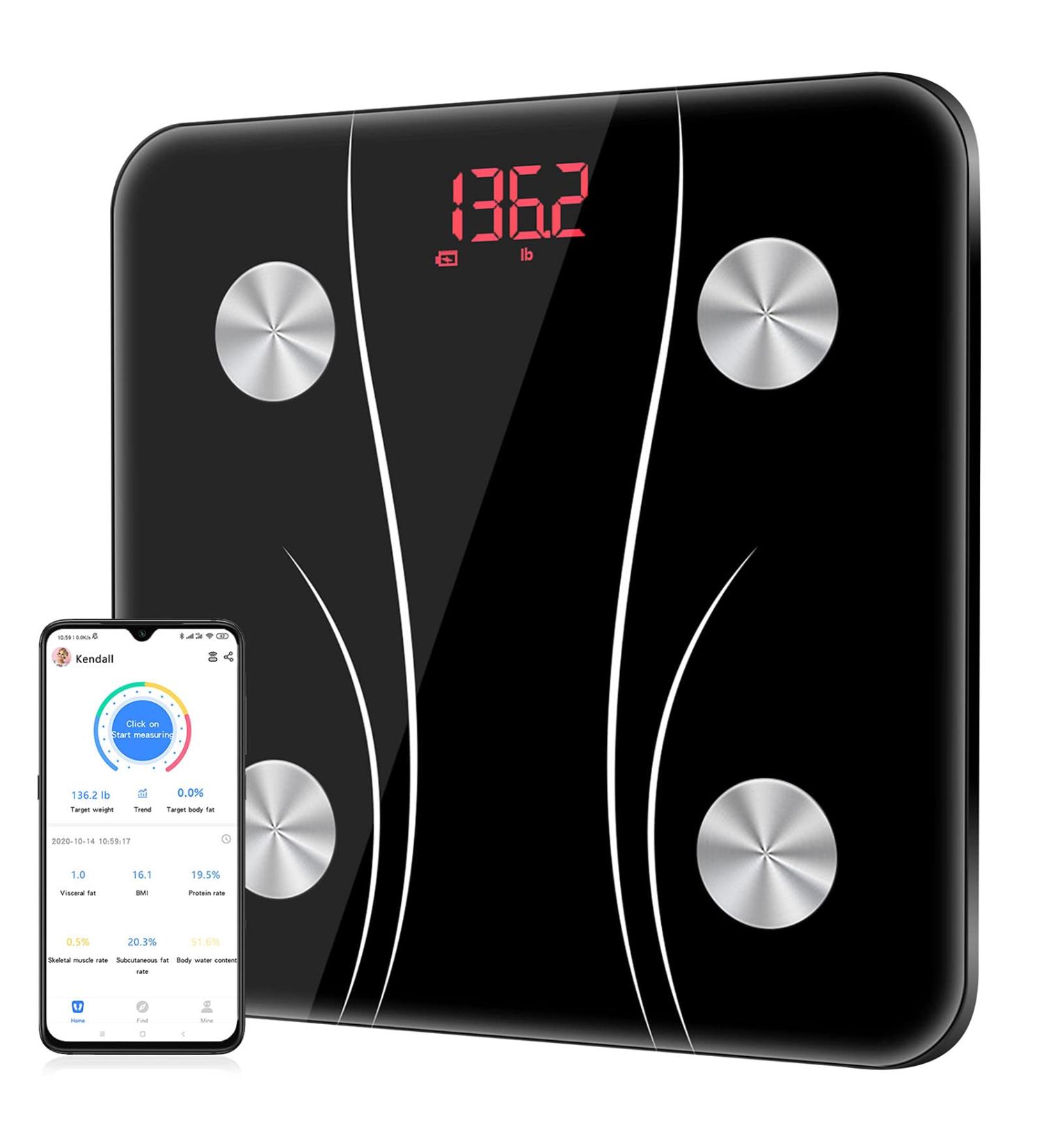 Smart Bluetooth Body Weight Scale with Health Analyzer - 400lb Capacity - Buy Online on GoSupps.com