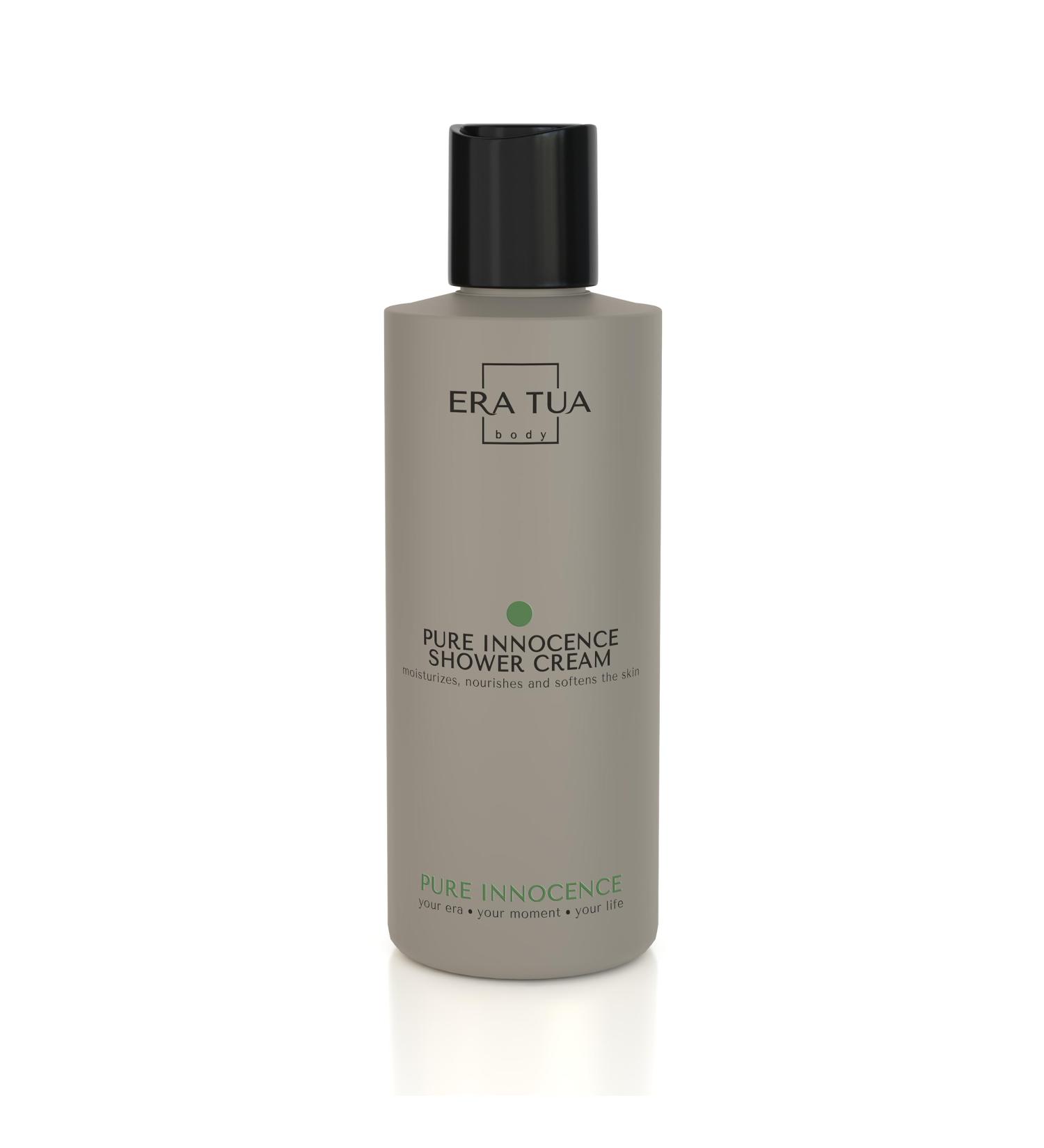 ERA TUA Pure Innocence Shower Cream | Exquisitely Dutch Made & Formulated | Softening Body Wash for All Skin Types | moisturizing cream Floral Scent of White Jasmine Shea Rose & Ylang-Ylang 200 ml - Buy Online on GoSupps.com