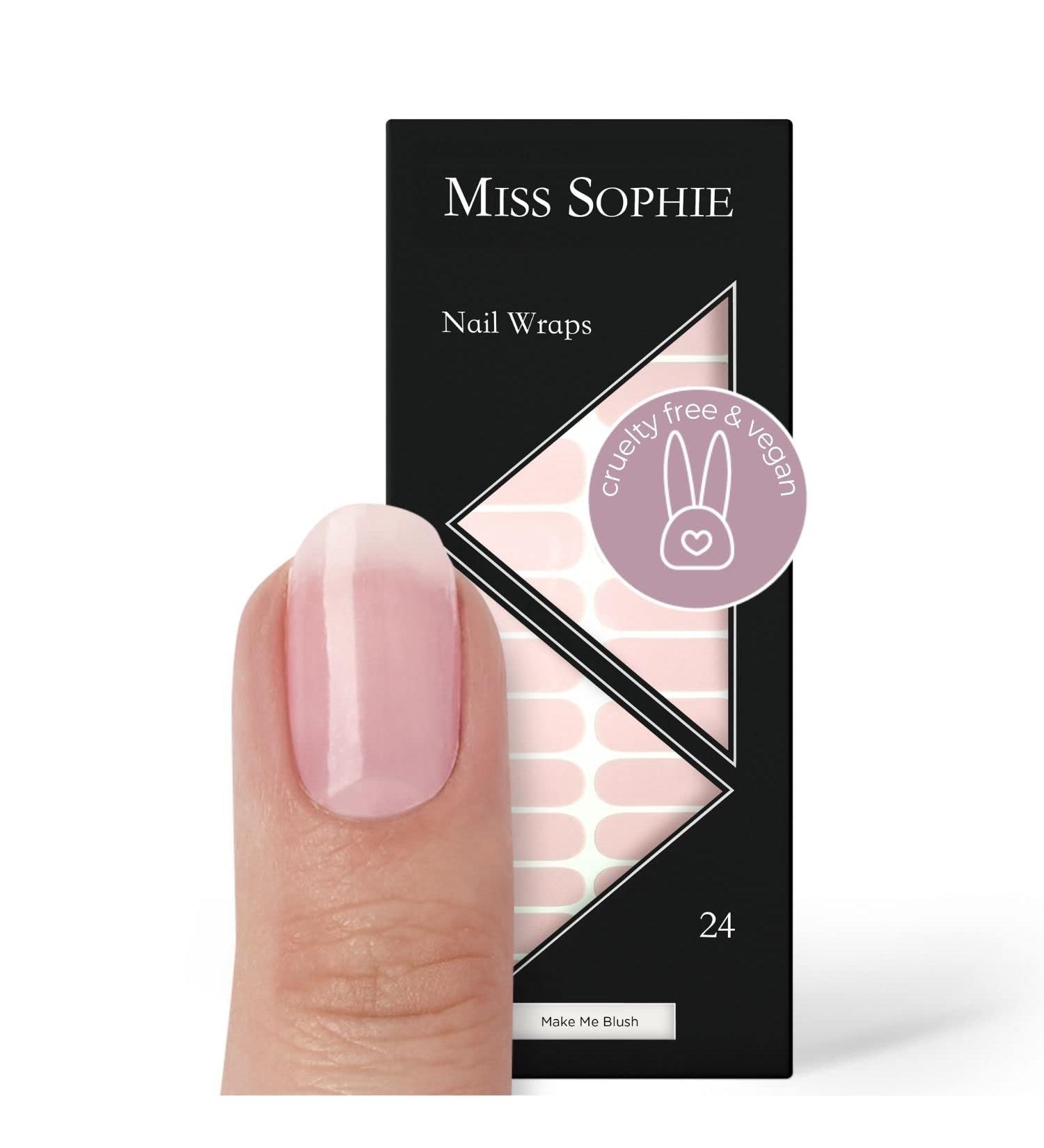 Miss Sophie Make Me Blush Nail Wraps - 24 Long-Lasting Ultra-Thin Self-Adhesive Nail Wraps - Buy Online on GoSupps.com