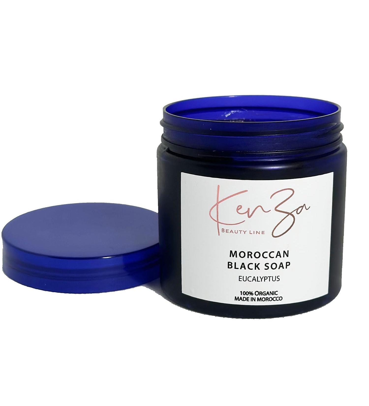 100% Natural African Black Soap with Eucalyptus & Argan Oil | Deep Cleansing & Exfoliating | Soft Beautiful Skin - Buy Online on GoSupps.com