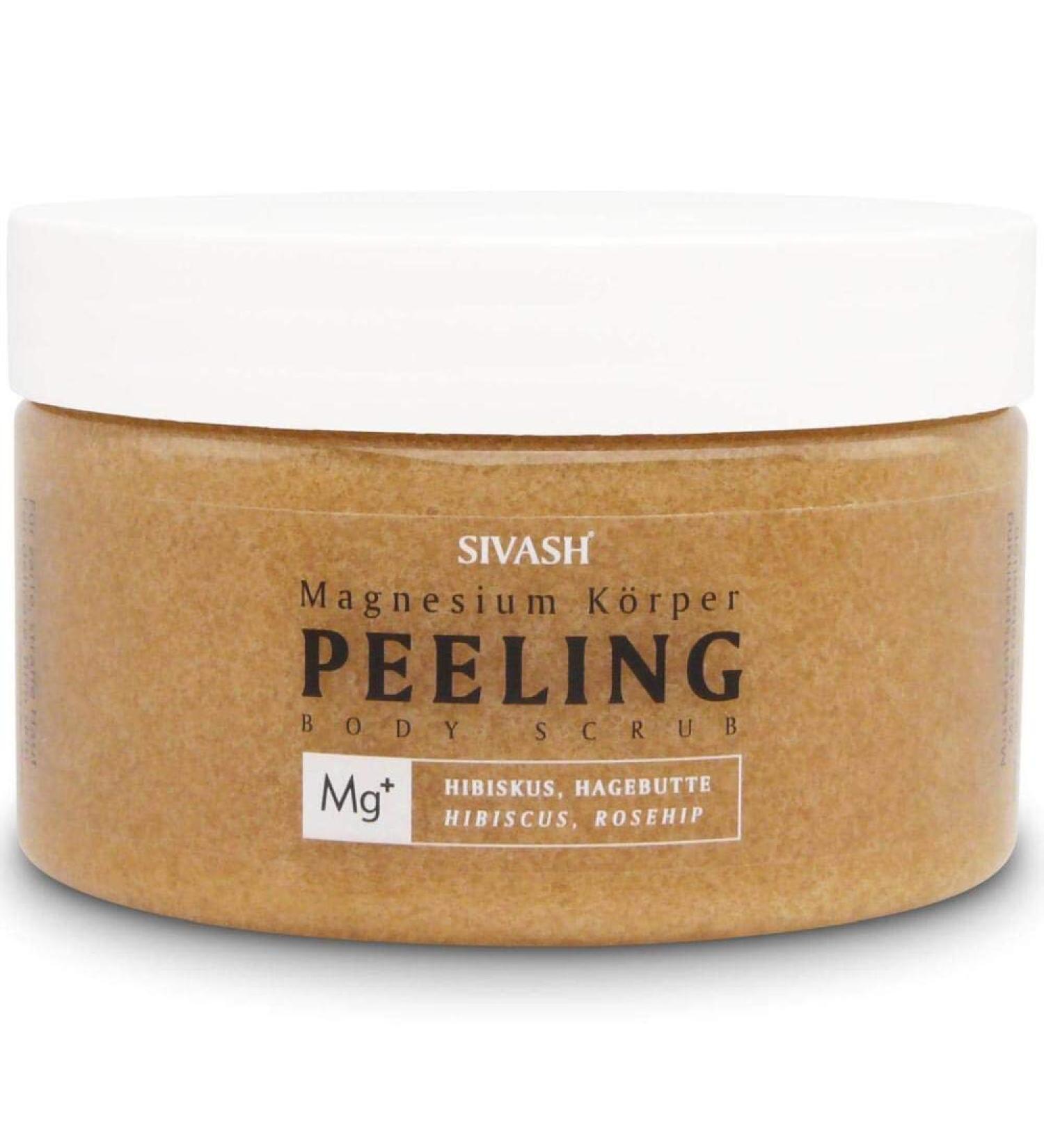 Sivash Magnesium Body Peeling Scrub 250ml - Hibiscus Rosehip & Hyaluronic Acid for Radiant Skin & Relaxed Muscles - International Shipping Available - Buy Online on GoSupps.com