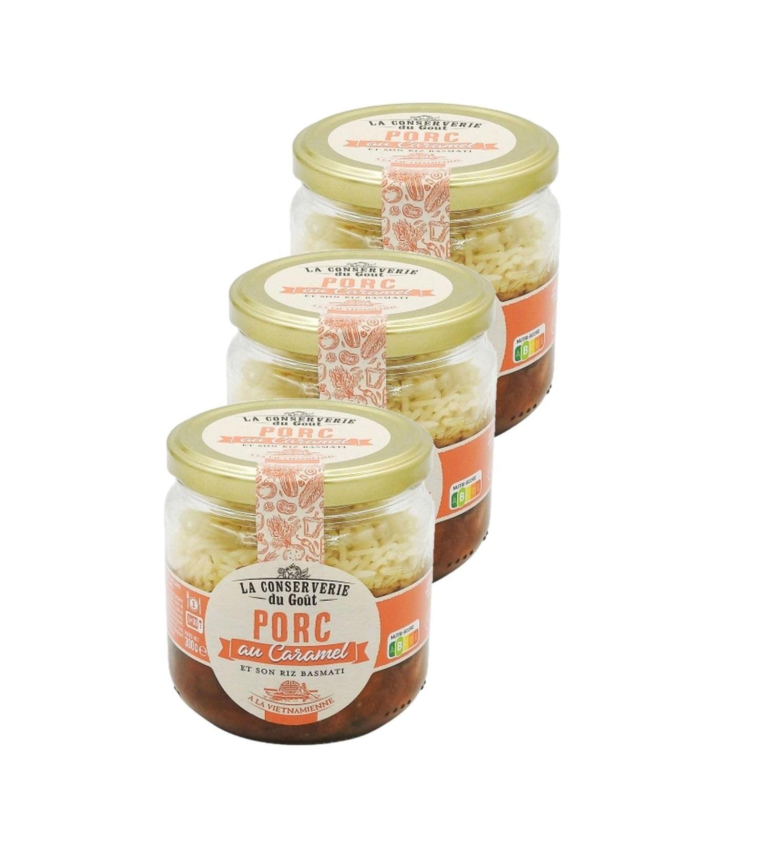 La Conserverie du Go t Pack of 3 Caramelized Pork with Basmati Rice - 300g Jar - Buy Online on GoSupps.com