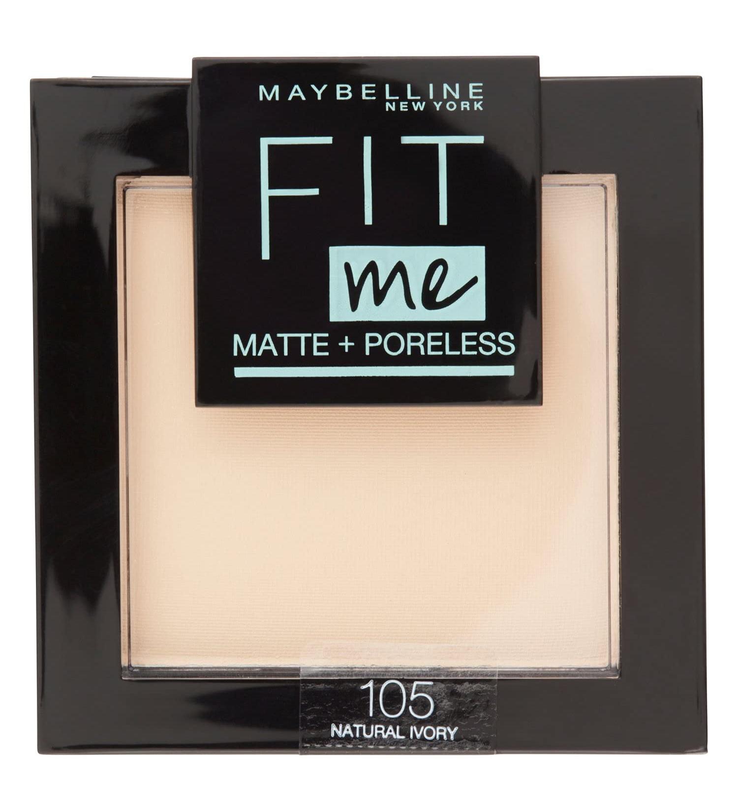 Maybelline Fit Me Matte & Poreless Powder 105 Natural Clear 9g - Pack of 1 - Buy Online on GoSupps.com