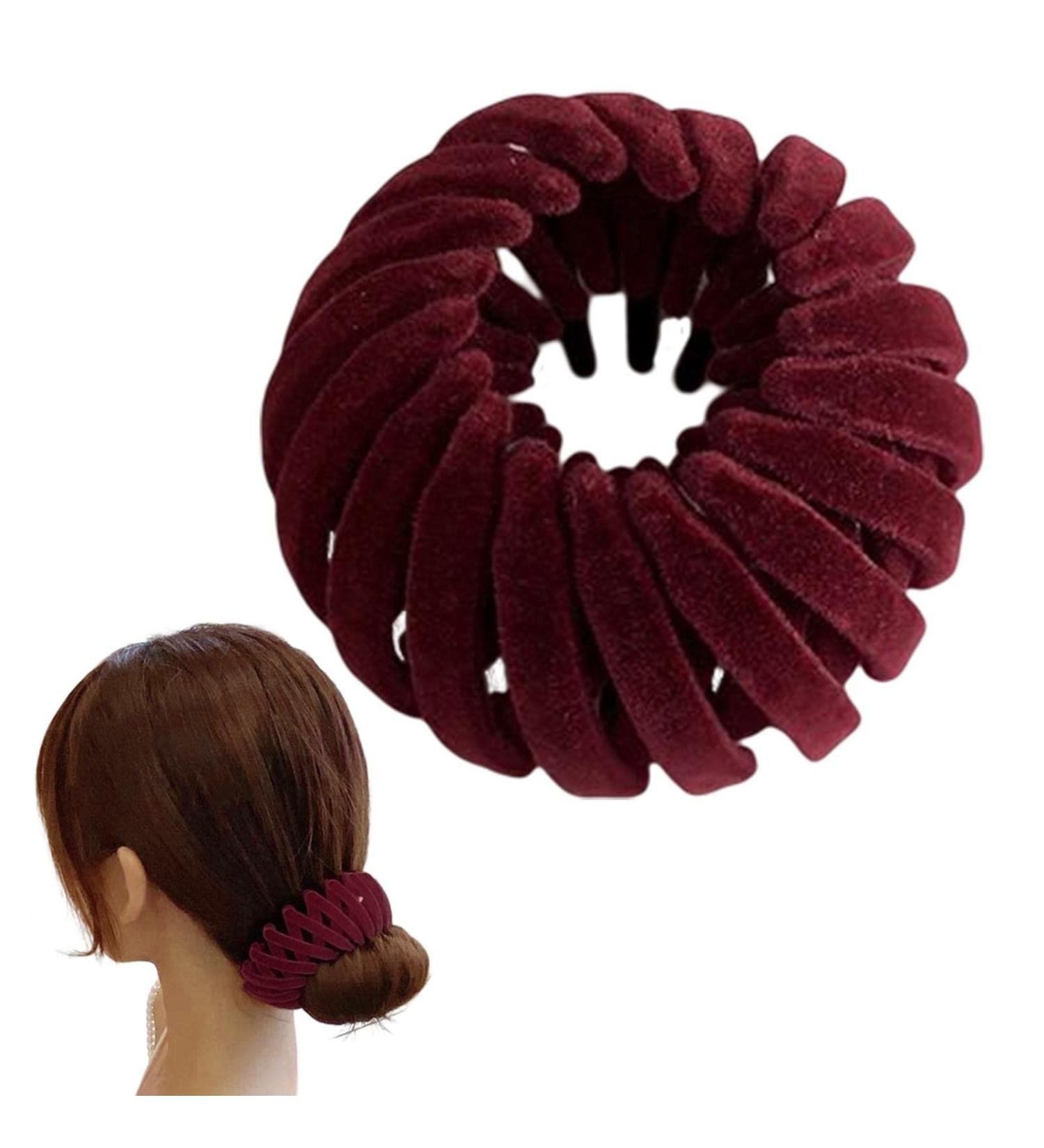 Magic Hair Clips Bird Nest Velvet Magic Hair Clip Convenient Styling Accessories for Long Short Curly Straight Hair Anti-slip Hair Supplies for Work Study Makeup Facial Washing home Wine Red - Buy Online on GoSupps.com