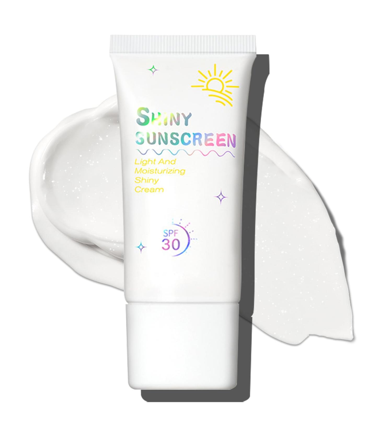 Glitter Sunscreen SPF 30 - Shimmering Face & Body Primer | Lightweight Non-Greasy UVA/UVB Protection - Buy Online on GoSupps.com