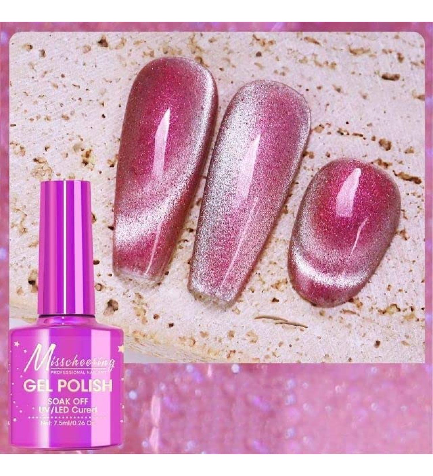7.5ML Fantasy Gemstone Cat Eye Nail Gel Polish Holographic Semi Permanent Soak Off Sparkling Nail Varnish Aurora UV Gel - (Color: A006) - Buy Online on GoSupps.com