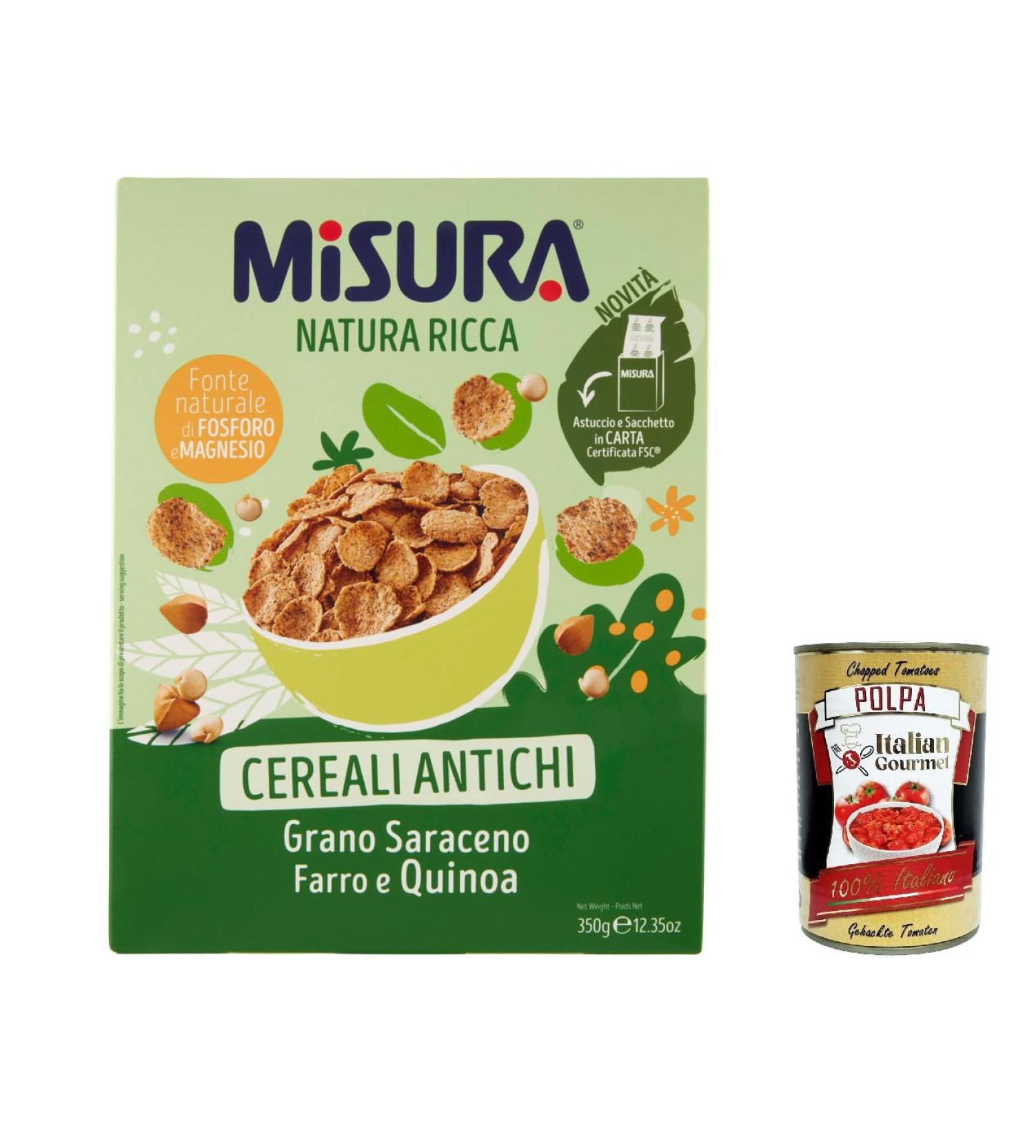  Italian Gourmet E.R. Misura Natura Ricca Ancient Cereals Spelt and Quinoa 350g + Pulpa Italian Gourmet 400g (Pack of 6) - Buy Online on GoSupps.com