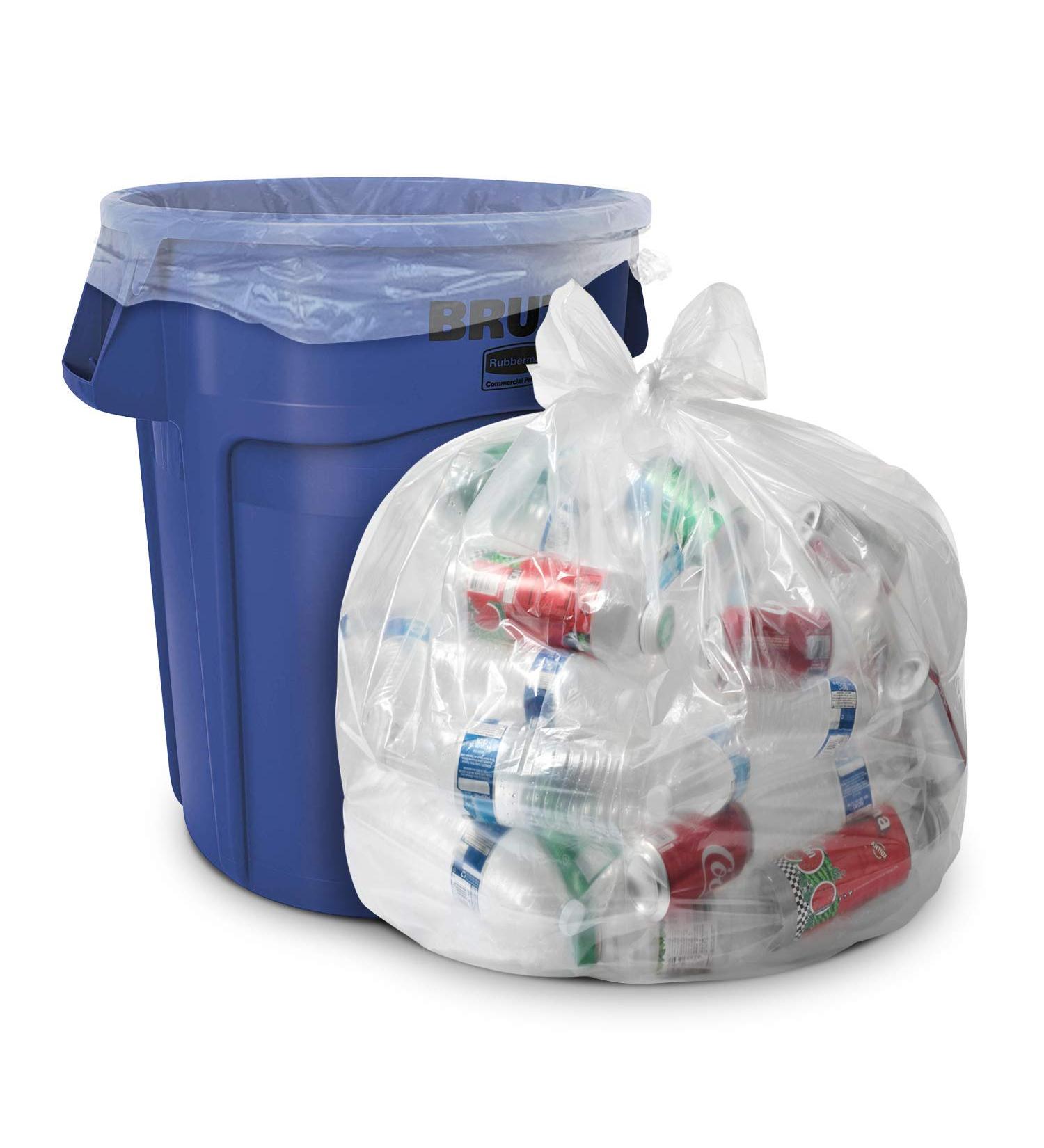 33 Gallon Clear Trash Bags - 33x39 - 1.5 MIL - Heavy Duty Industrial Liners for Recycling, Contractors, Storage & Outdoor Use - Pack of 100 - Buy Online on GoSupps.com