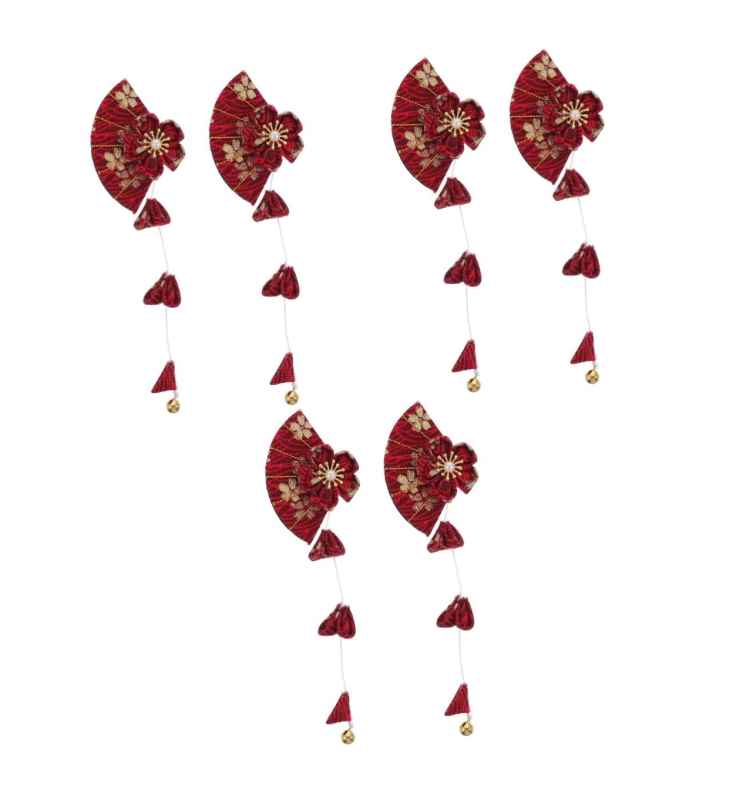 Beavorty 3 Pairs hairpin hair ornaments for women retro hair barrette tsumami hair clip Hair Clip for Women hair jewels for women Japanese-style Barrette tassel pendant Miss girl fabric - Buy Online on GoSupps.com