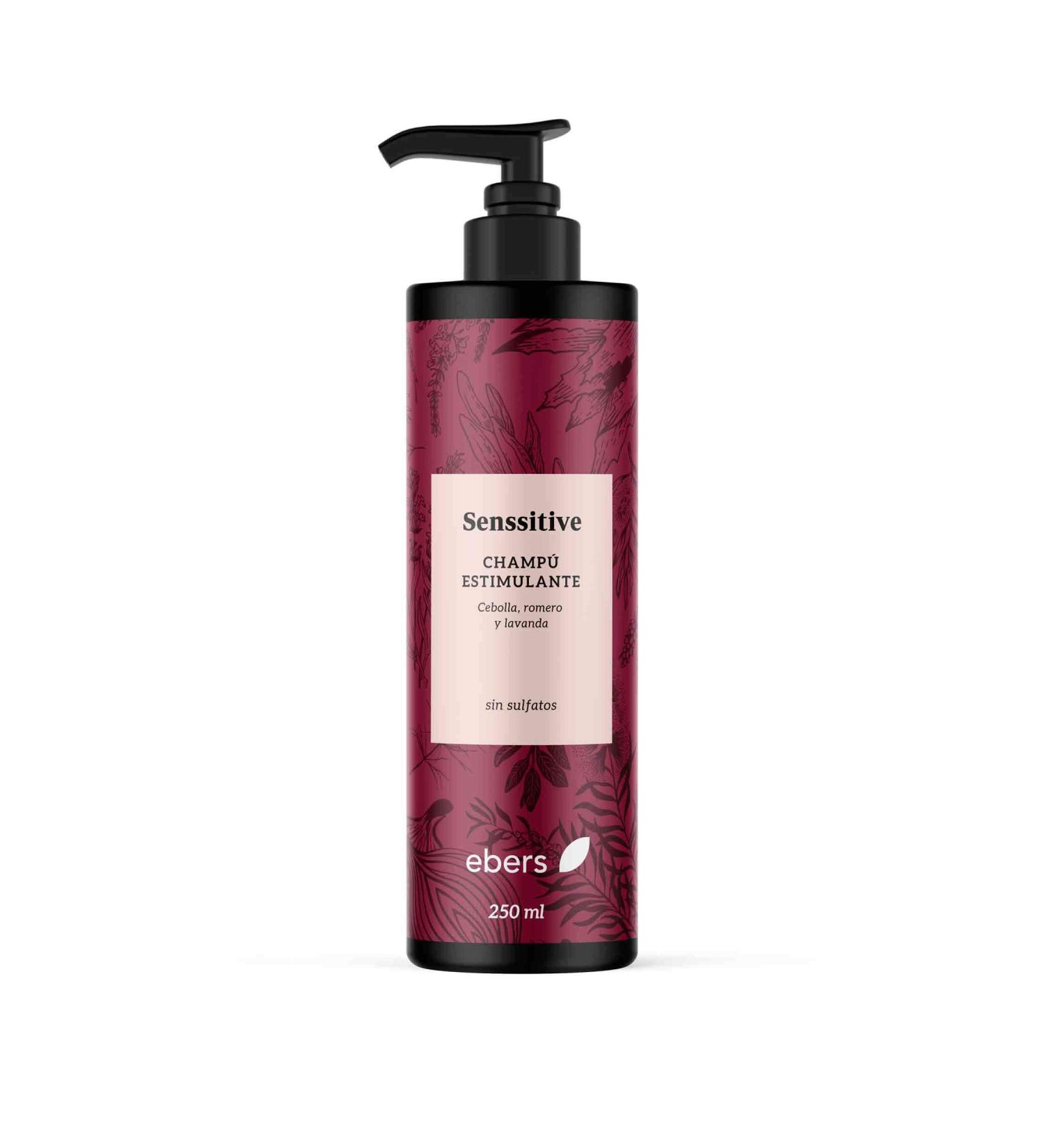 Ebers Shampooing Stimulant Sans Sulfate 250 ml (Oignon Lavande et Romarin) protection de la couleur avec des ingr dients d'origine naturelle - Buy Online on GoSupps.com